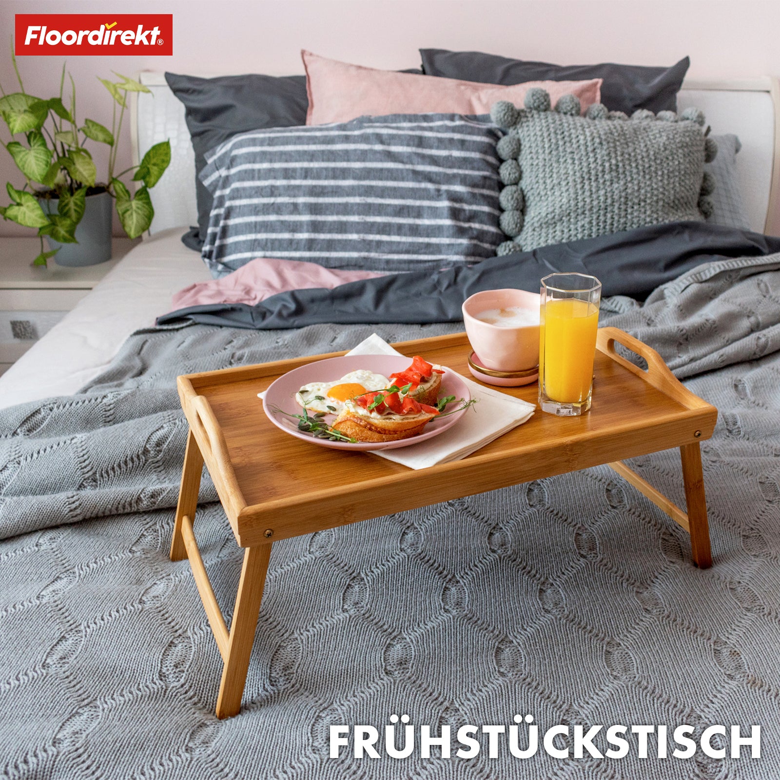 Bamboo bed tray with folding feet | Utah | Practical, stylish and sustainable