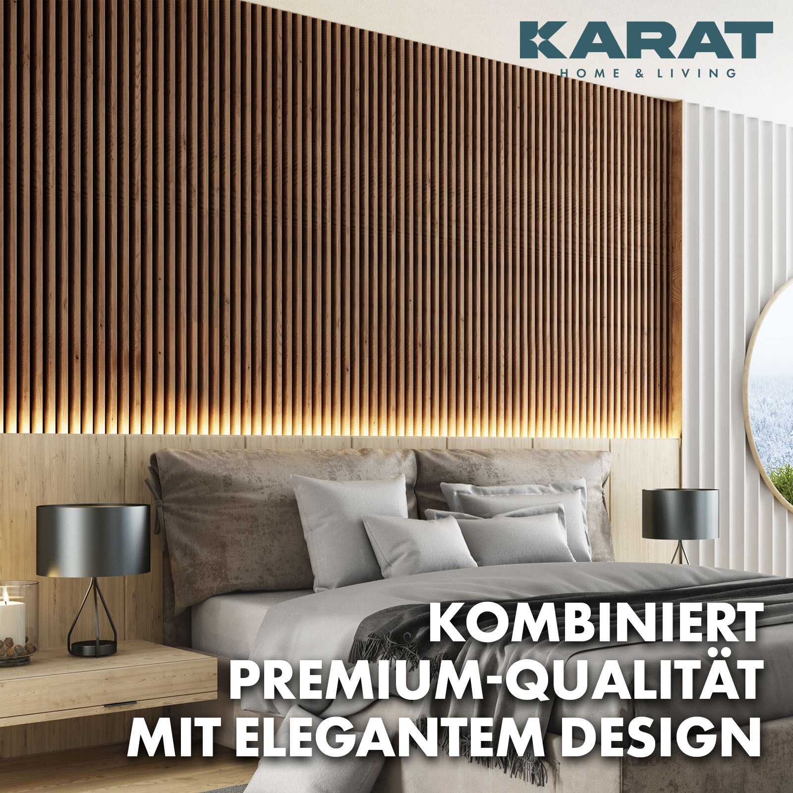 Wood-look acoustic panels | Timeless design for pleasant room acoustics | Available in 3 designs and 2 sizes