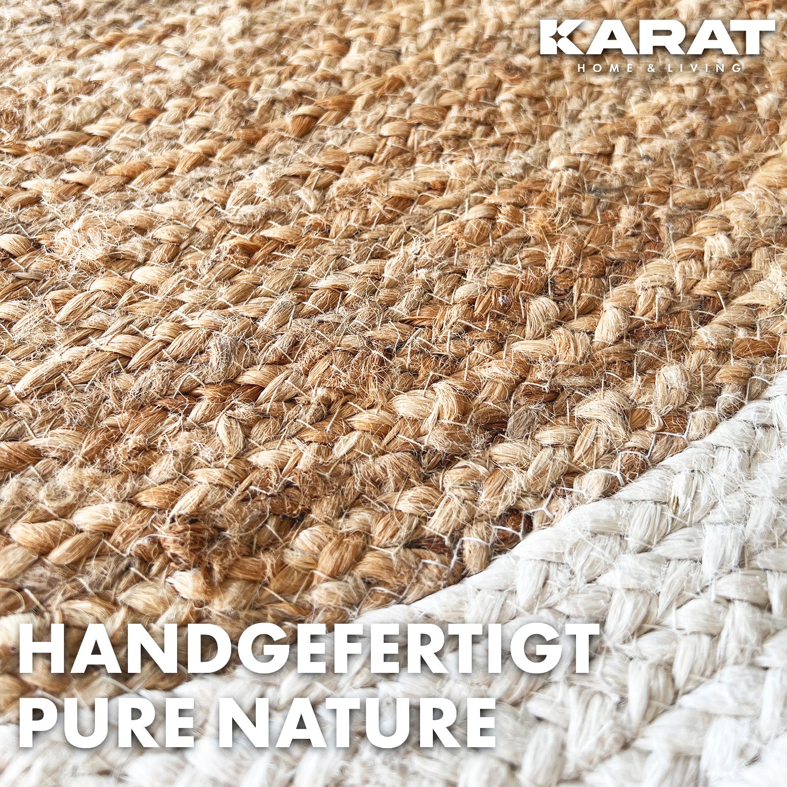 Jute Carpet Delhi | Round | Handwoven | Natural Fibres | Various Sizes