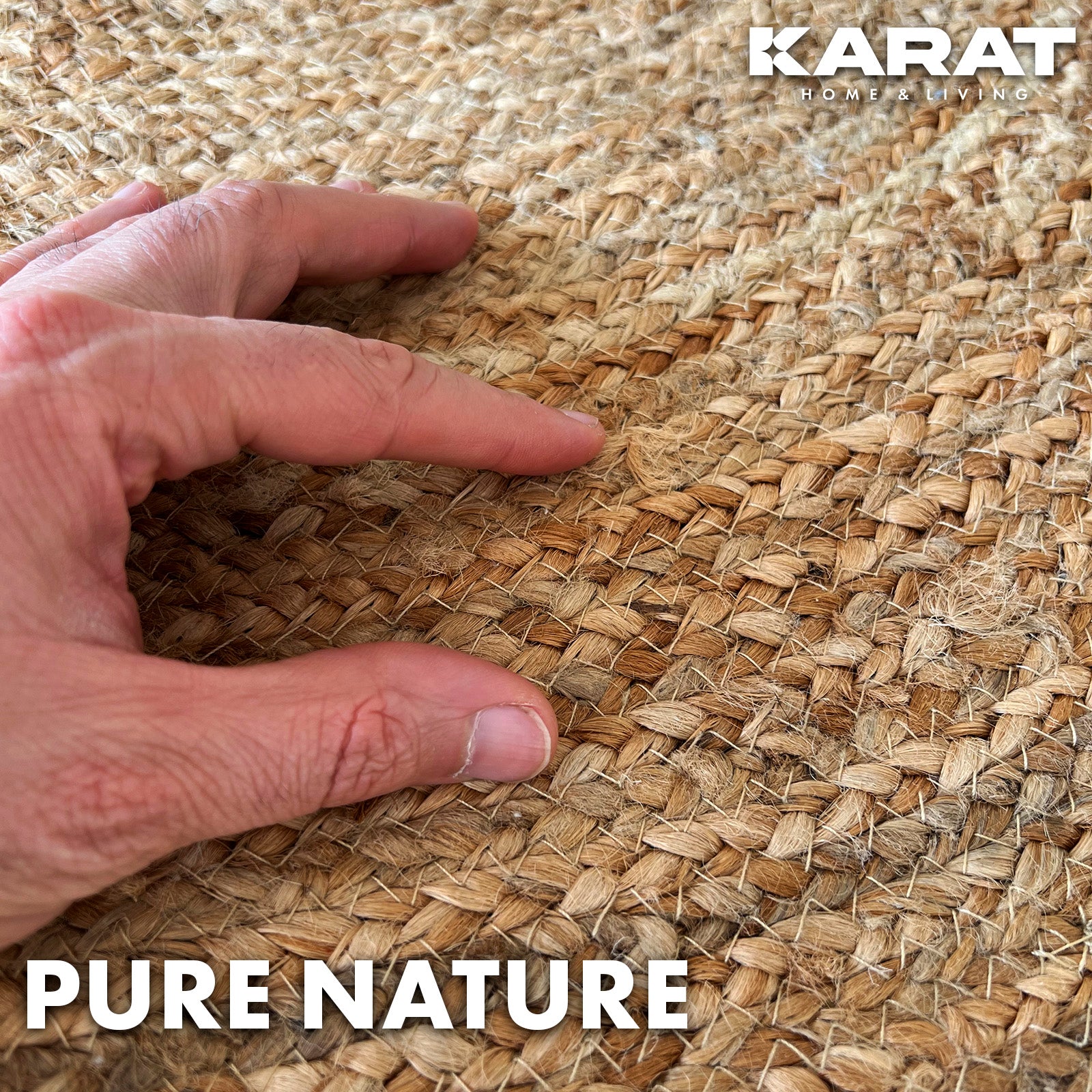 Jute Carpet Delhi | Round | Handwoven | Natural Fibres | Various Sizes