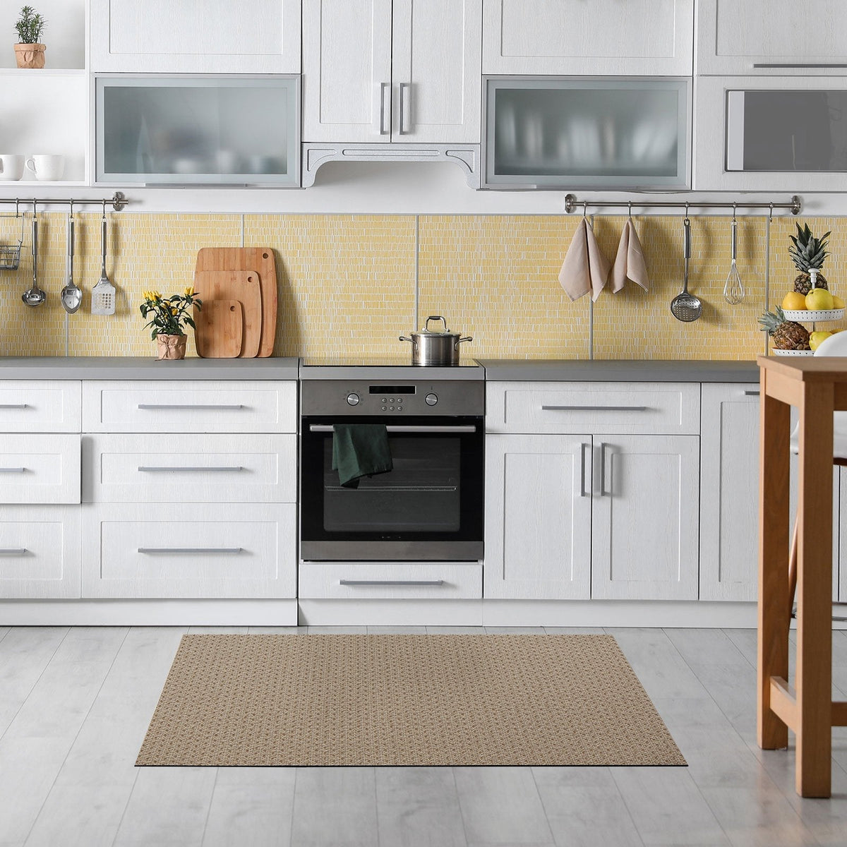 ✂ Vinyl Kitchen Runner Mat | Vinyl Kitchen Rug | Non-slip, UV-Resistant | Easy Care