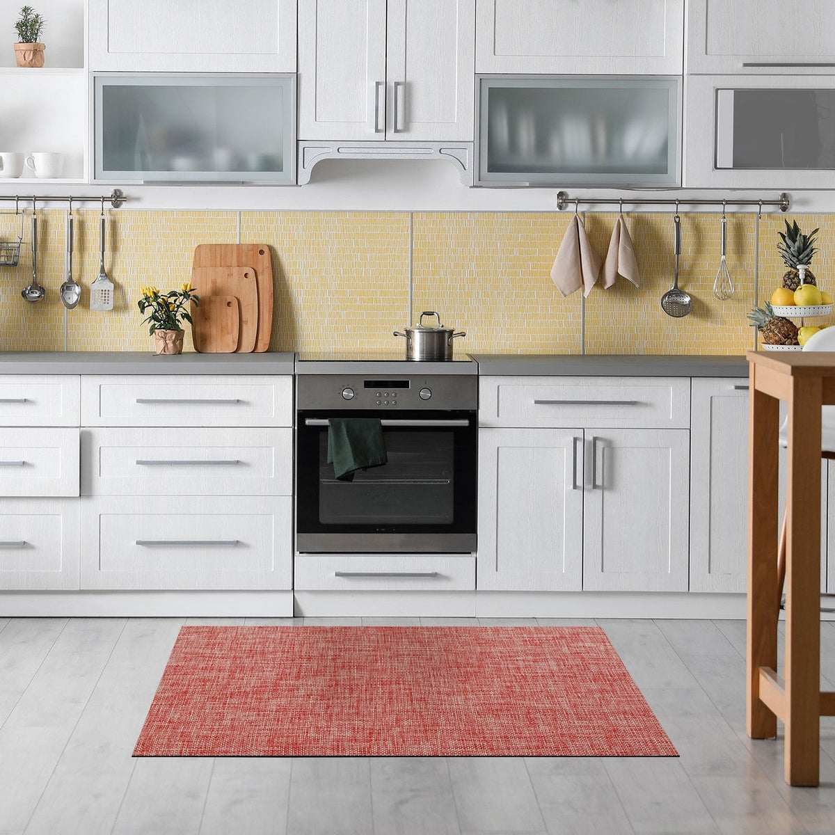 ✂ Vinyl Kitchen Runner Mat | Vinyl Kitchen Rug | Non-slip, UV-Resistant | Easy Care