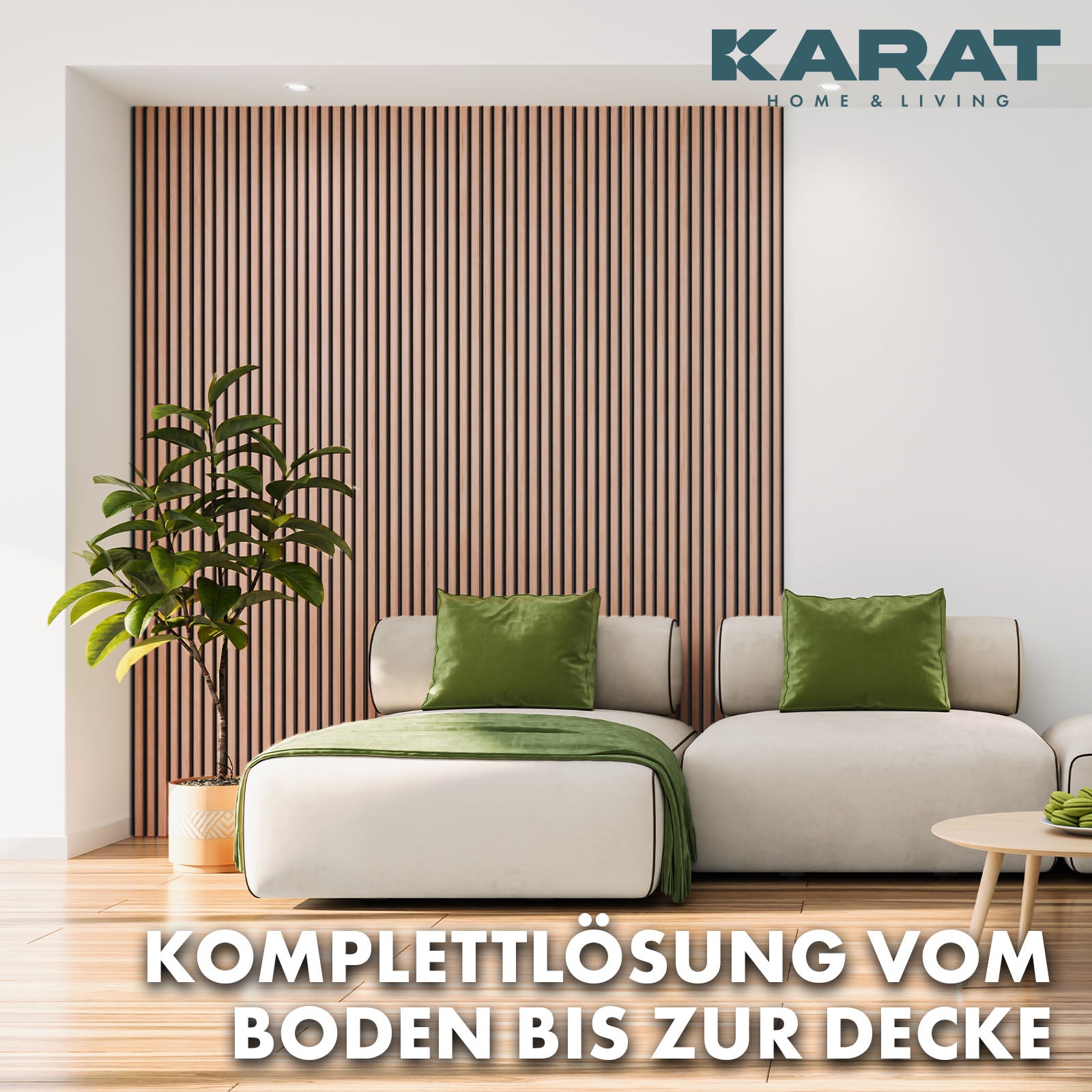 Wood-look acoustic panels | Timeless design for pleasant room acoustics | Available in 3 designs and 2 sizes