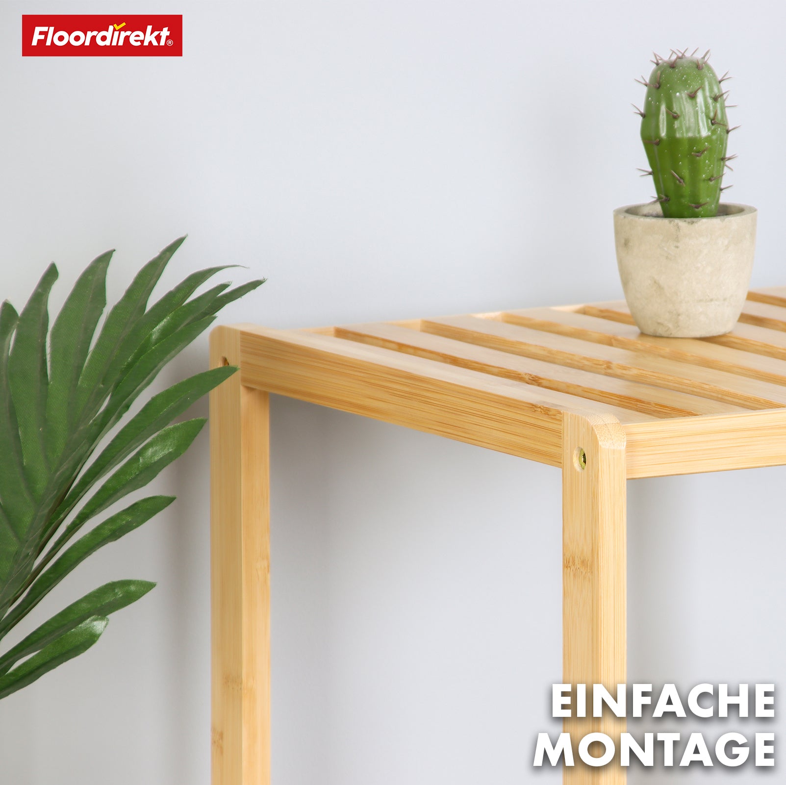 Bamboo standing shelf | Lowa | Ideal for creatively arranging your home accessories | Available in 3 sizes