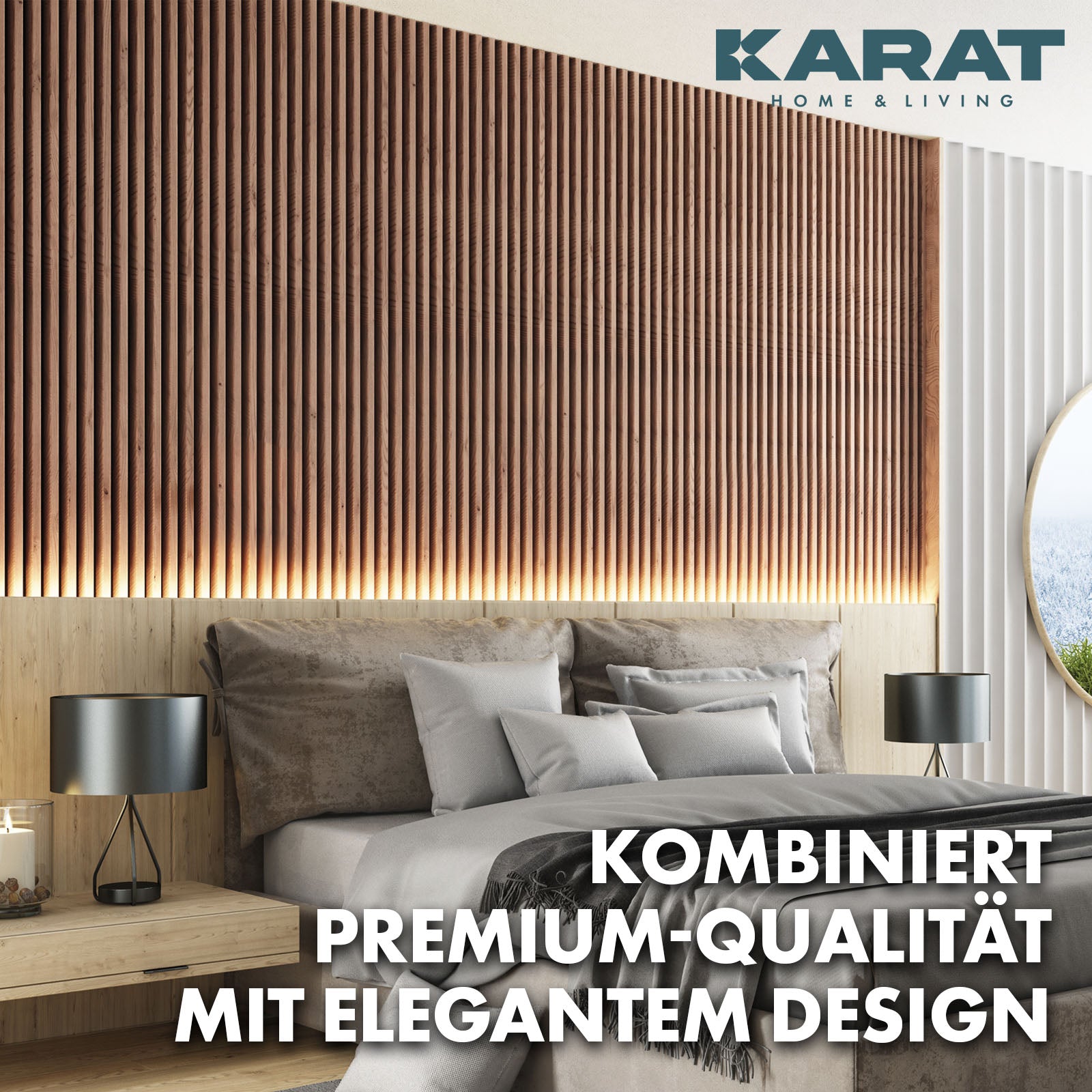 Wood-look acoustic panels | Timeless design for pleasant room acoustics | Available in 3 designs and 2 sizes