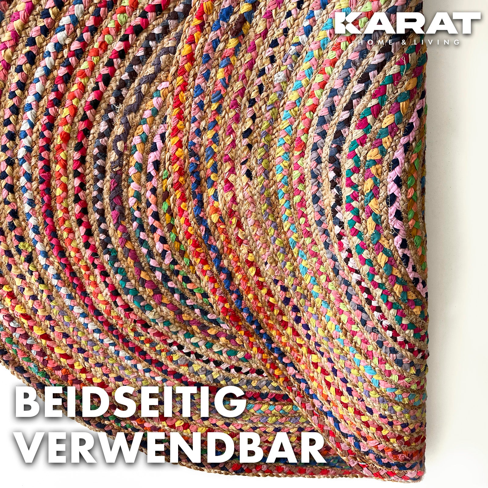 Jute Carpet Pune | Round | Handwoven | Natural Fibres | Various Sizes
