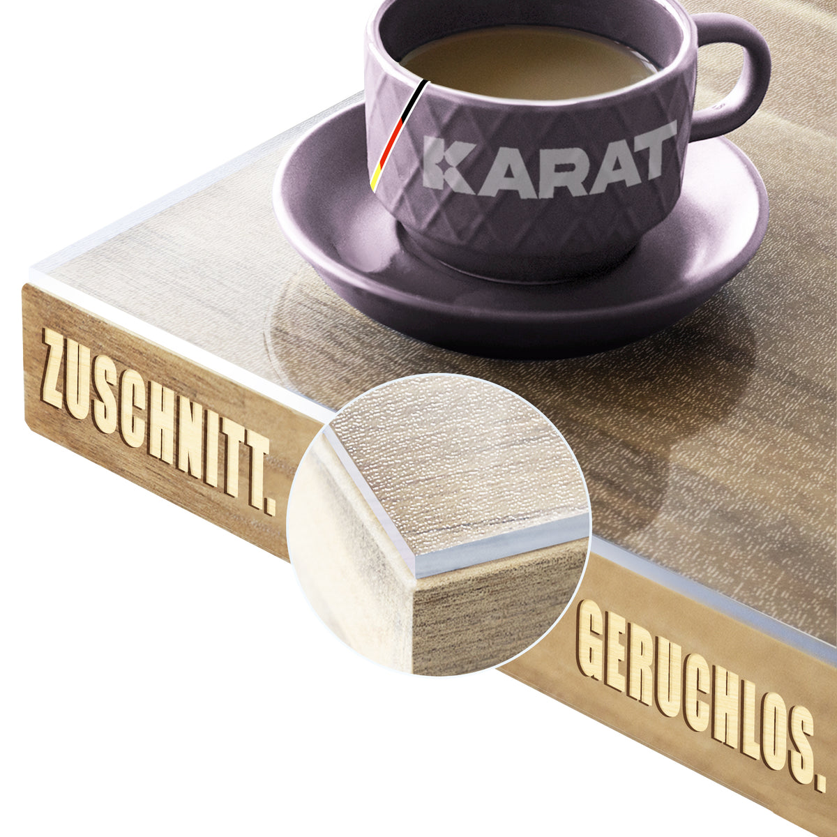 Transparent matt table cover with straight cut | Imperial | Non-slip, waterproof protective cover for tables | Customised to size