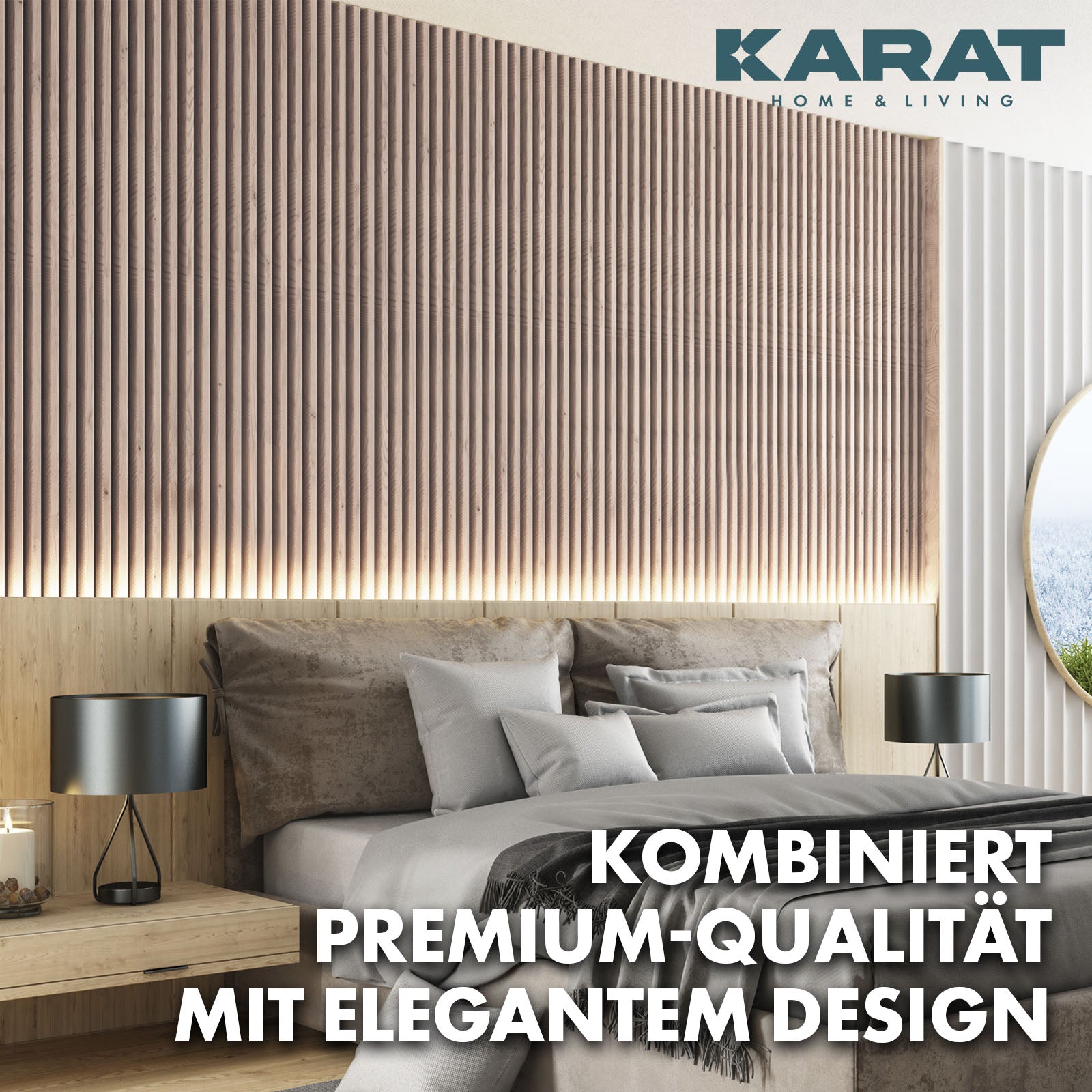 Wood-look acoustic panels | Timeless design for pleasant room acoustics | Available in 3 designs and 2 sizes