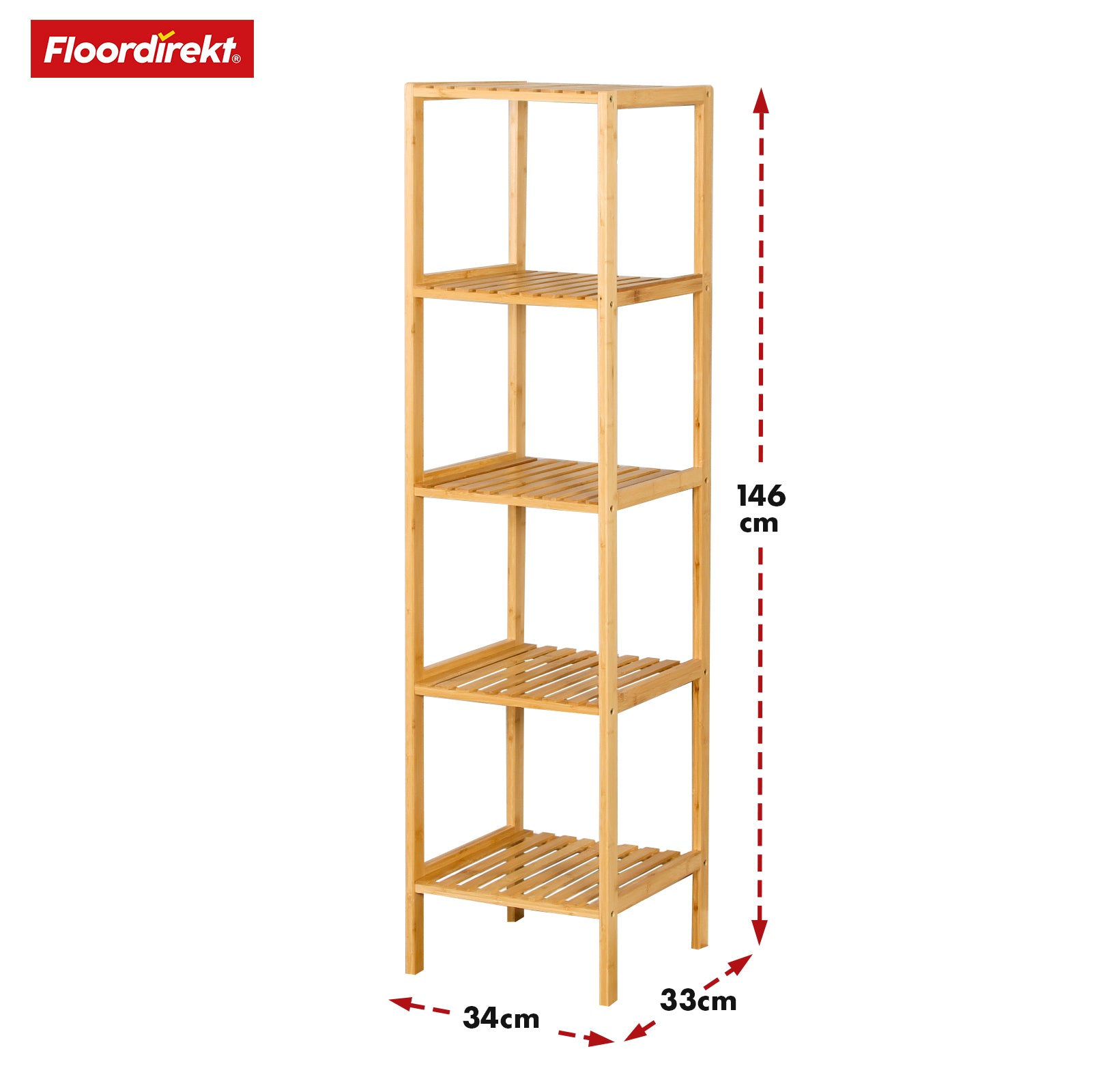 Bamboo standing shelf | Lowa | Ideal for creatively arranging your home accessories | Available in 3 sizes