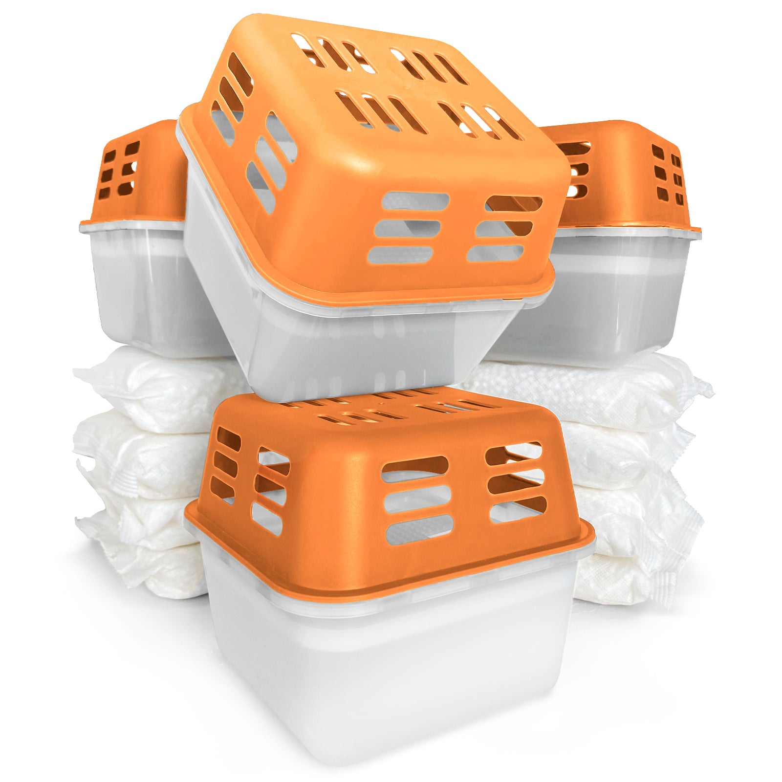 SET of 4 dehumidifiers | Room dehumidifier in 6 colours and 2 designs | Refillable & reusable