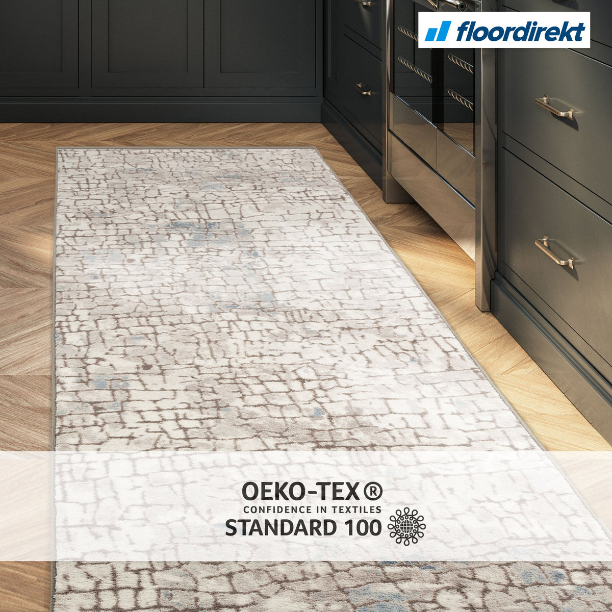 ✂ Made-To-Measure Carpet Runner | Aqua | Multi-Runner | Modern Living Rug