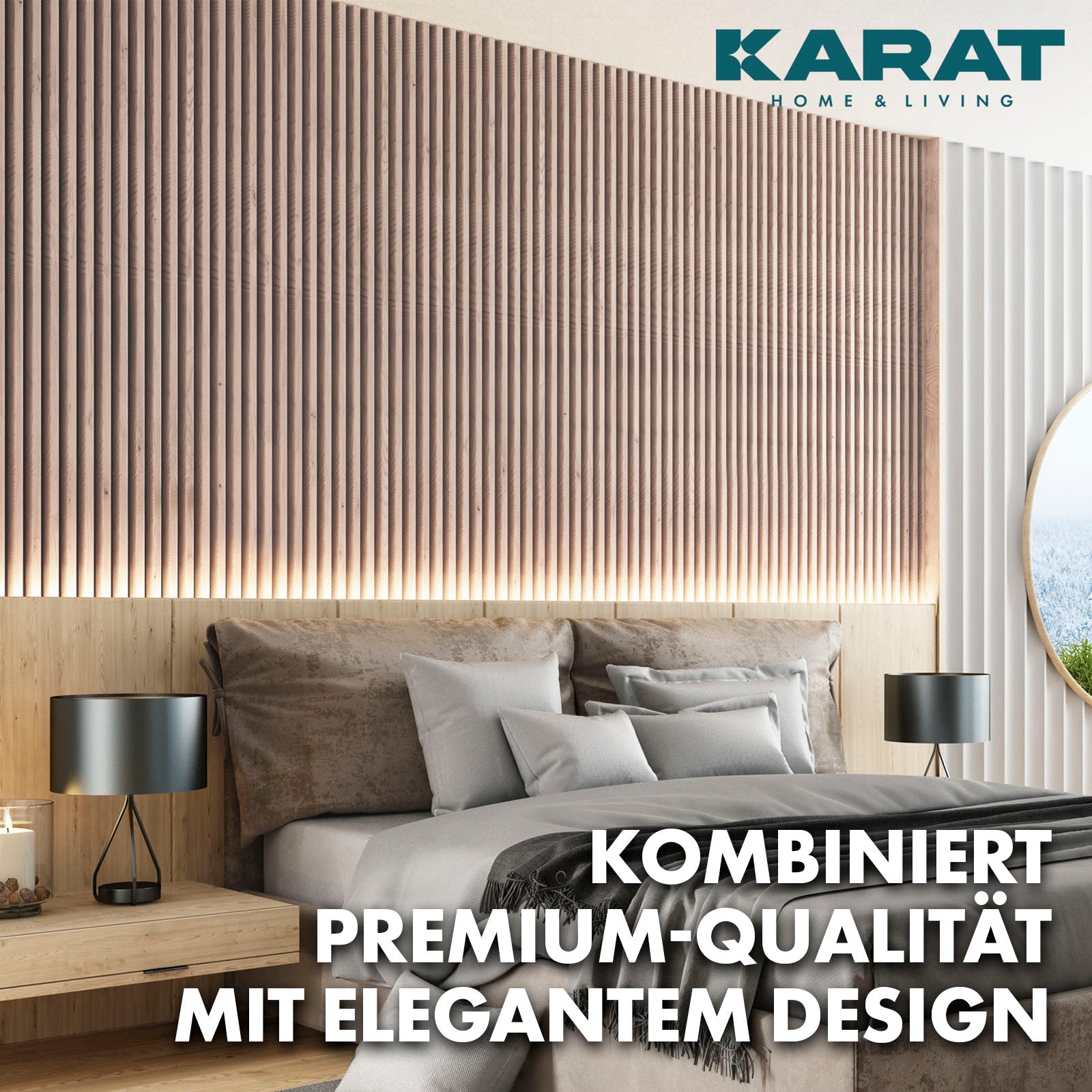 Wood-look acoustic panels | Timeless design for pleasant room acoustics | Available in 3 designs and 2 sizes