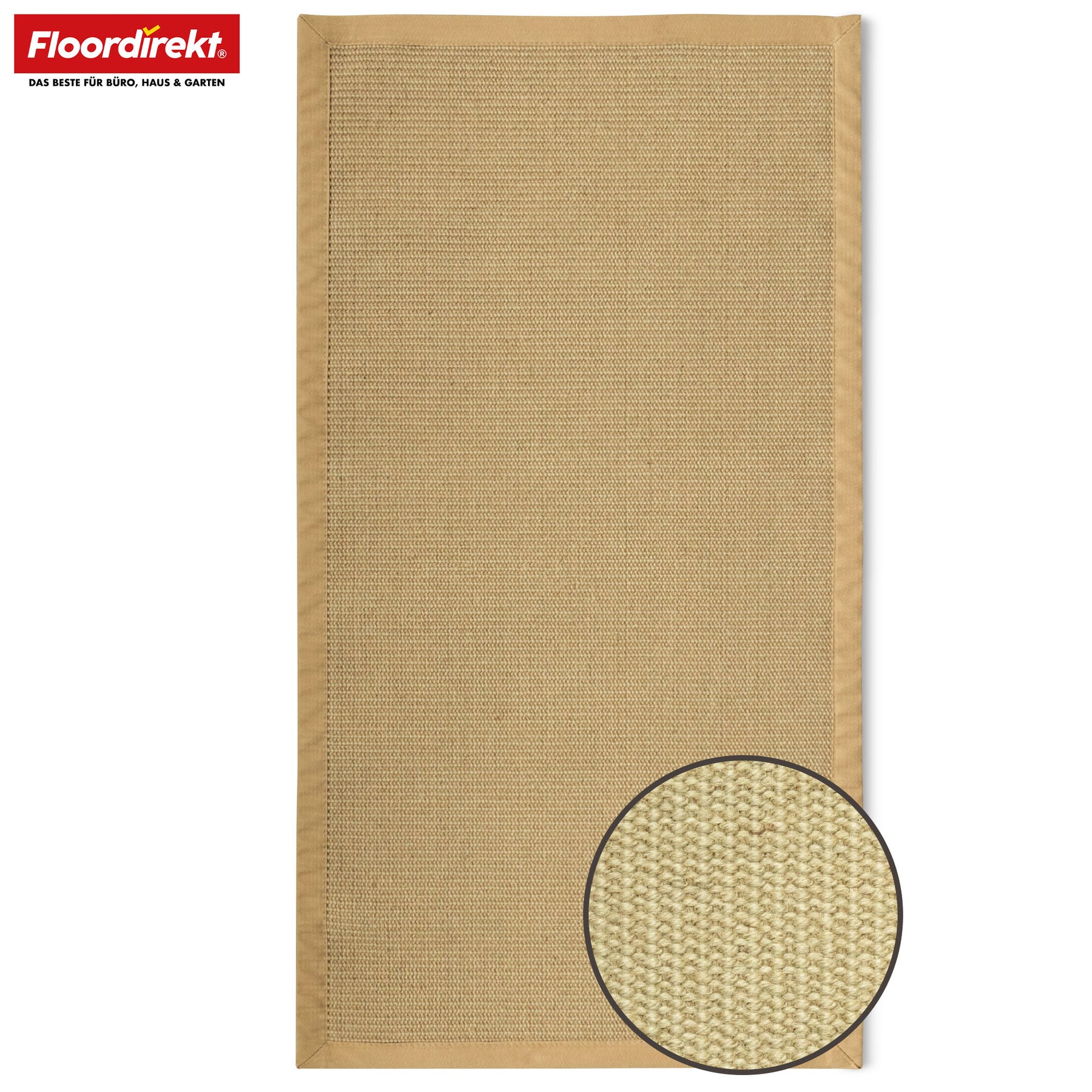 Sisal rug | Bombay | With non-slip backing & cotton border | In many sizes