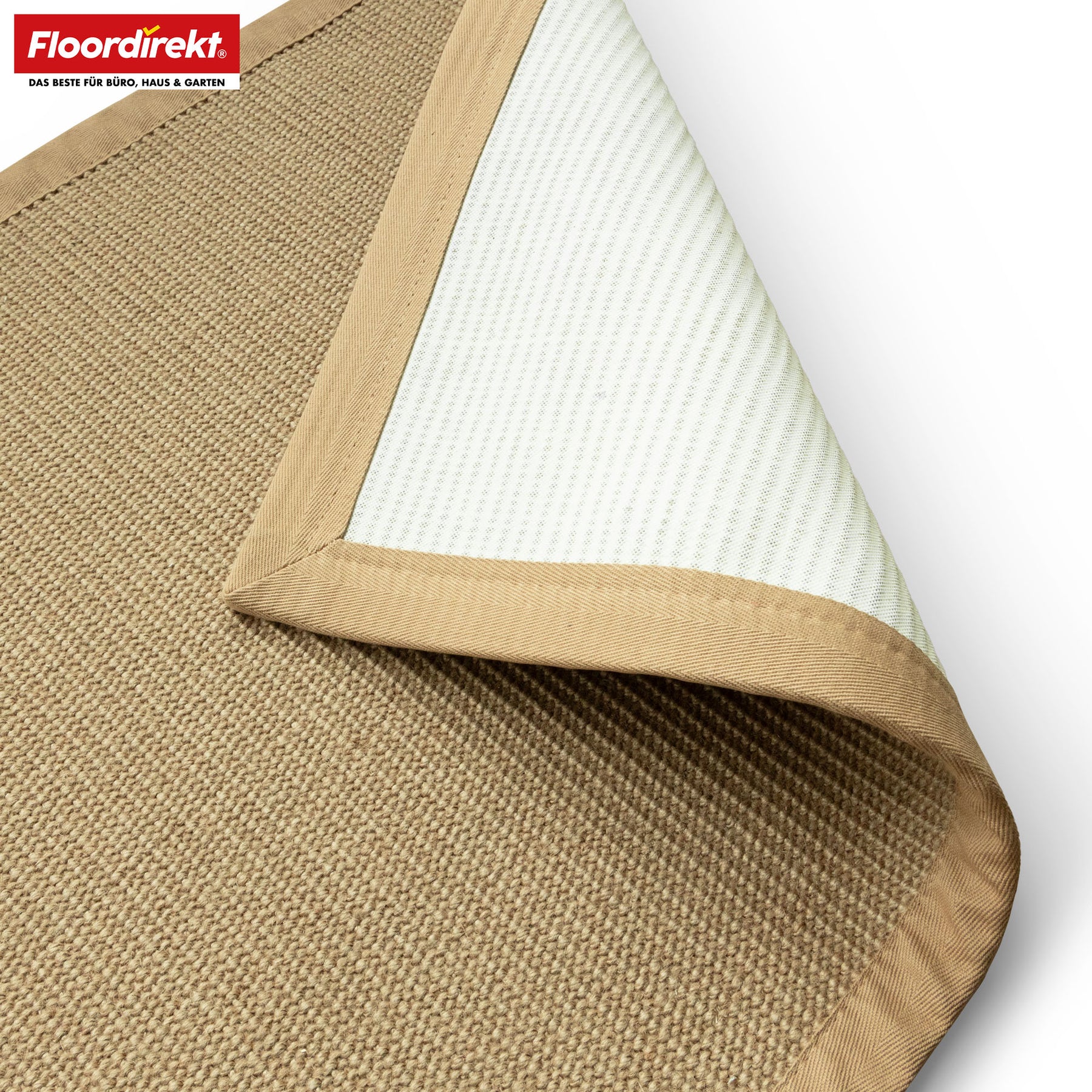 Sisal rug | Bombay | With non-slip backing & cotton border | In many sizes