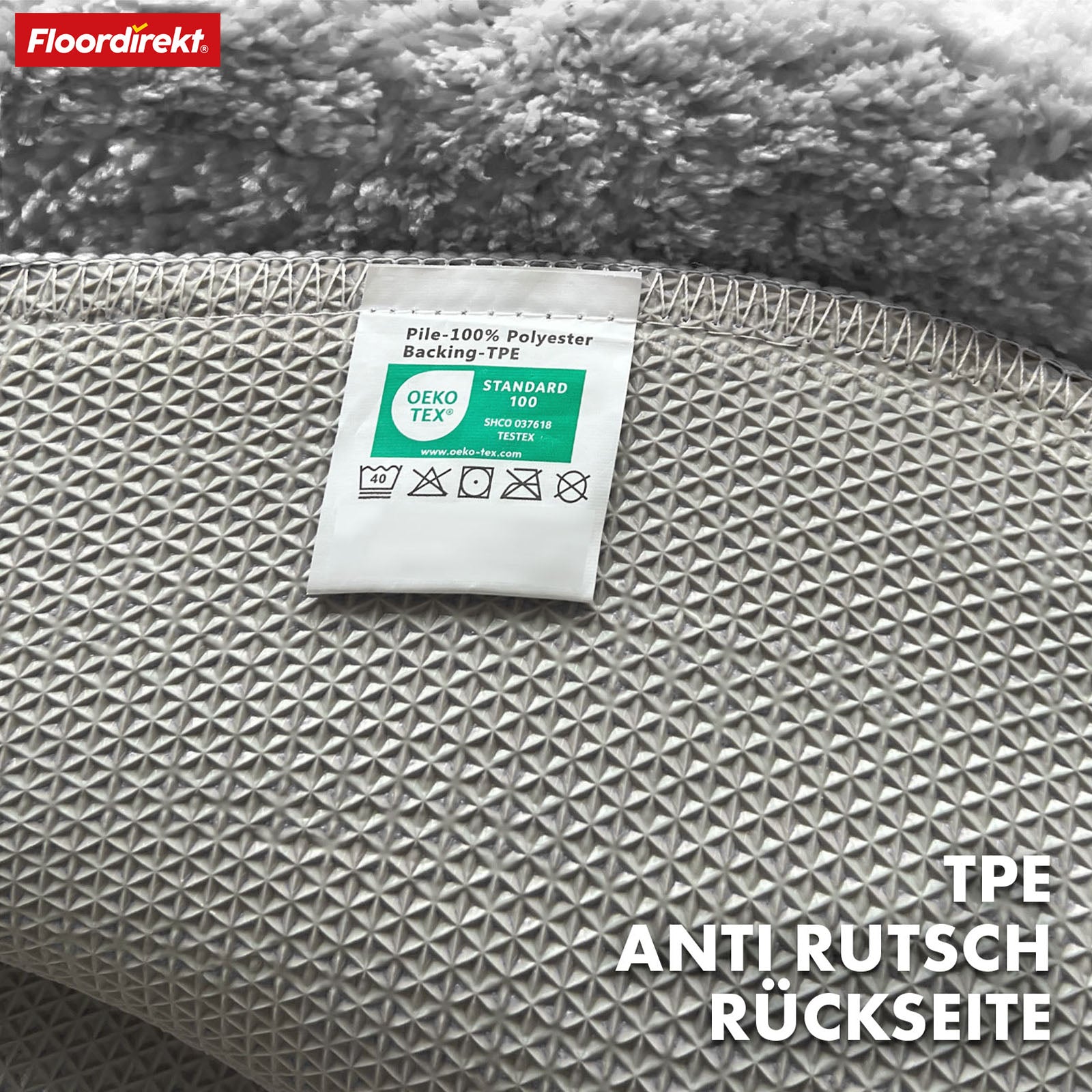 Bath mat | Maris | Bath mat in round | Soft microfibre, non-slip & suitable for underfloor heating