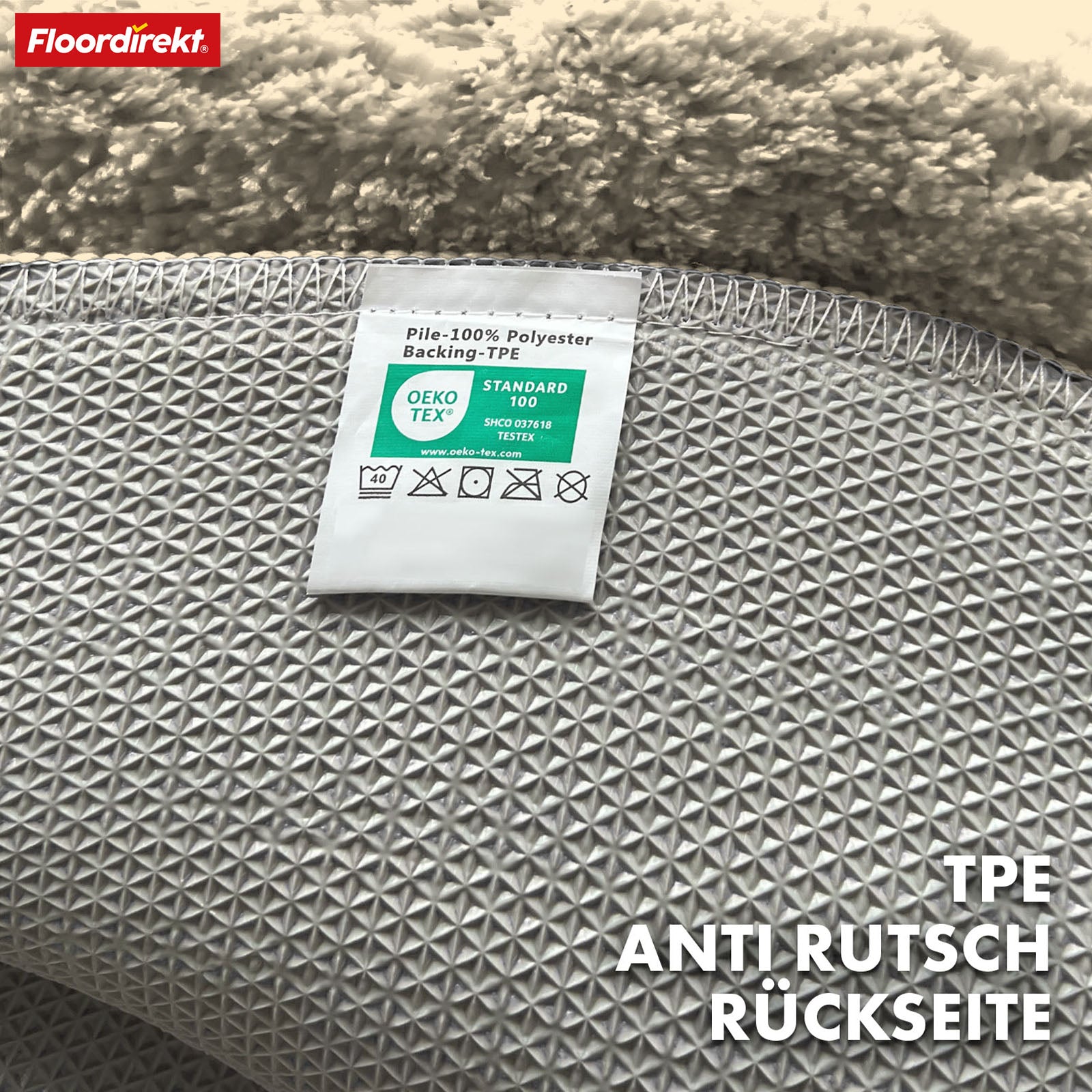 Bath mat | Maris | Bath mat in round | Soft microfibre, non-slip & suitable for underfloor heating