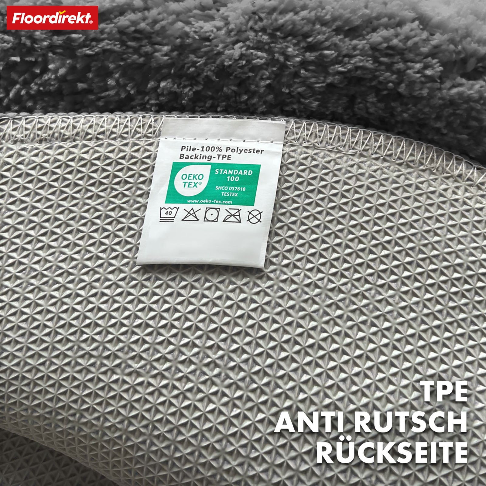 Bath mat | Maris | Bath mat in round | Soft microfibre, non-slip & suitable for underfloor heating