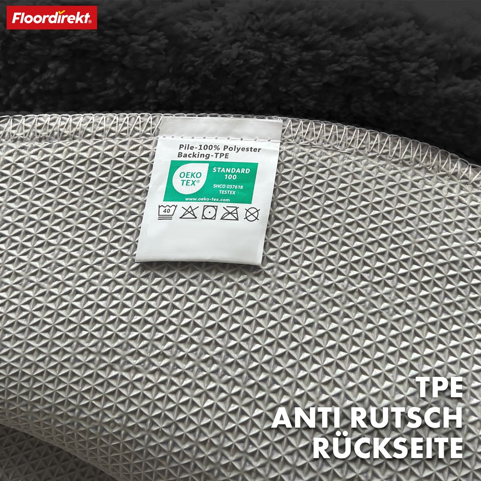 Bath mat | Maris | Bath mat in round | Soft microfibre, non-slip & suitable for underfloor heating