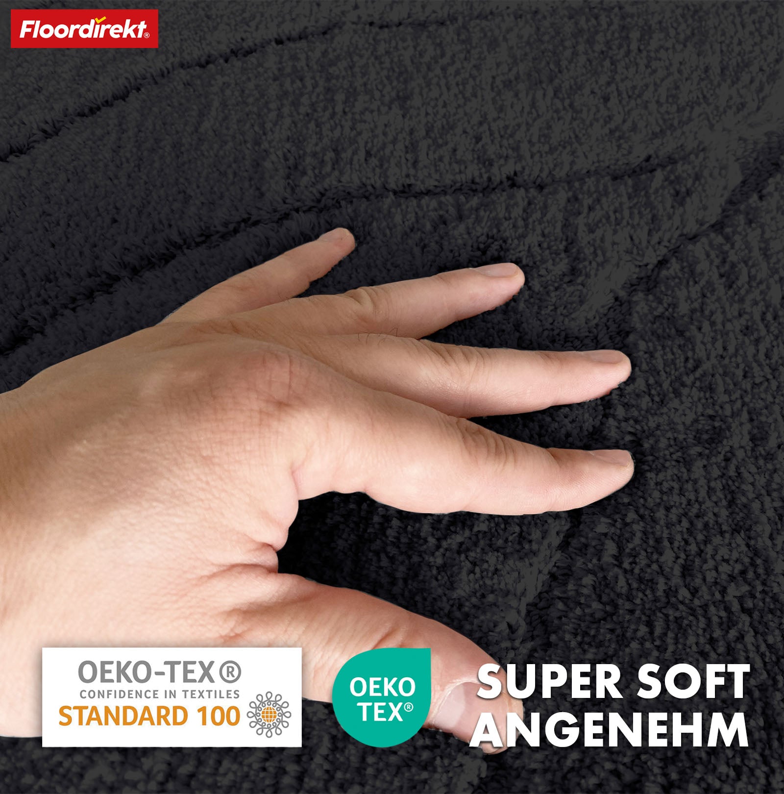 Bath mat | Maris | Bath mat in round | Soft microfibre, non-slip & suitable for underfloor heating