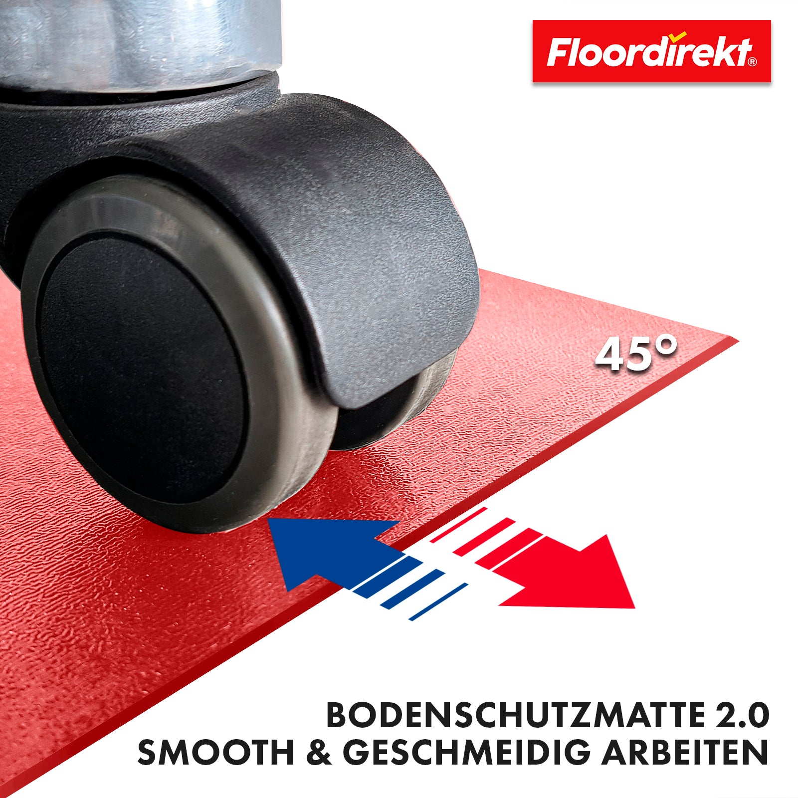 Floor protection mat with bevelled edge in various colours | Kleopatra | Optimum protection for your floors | In many sizes and colours