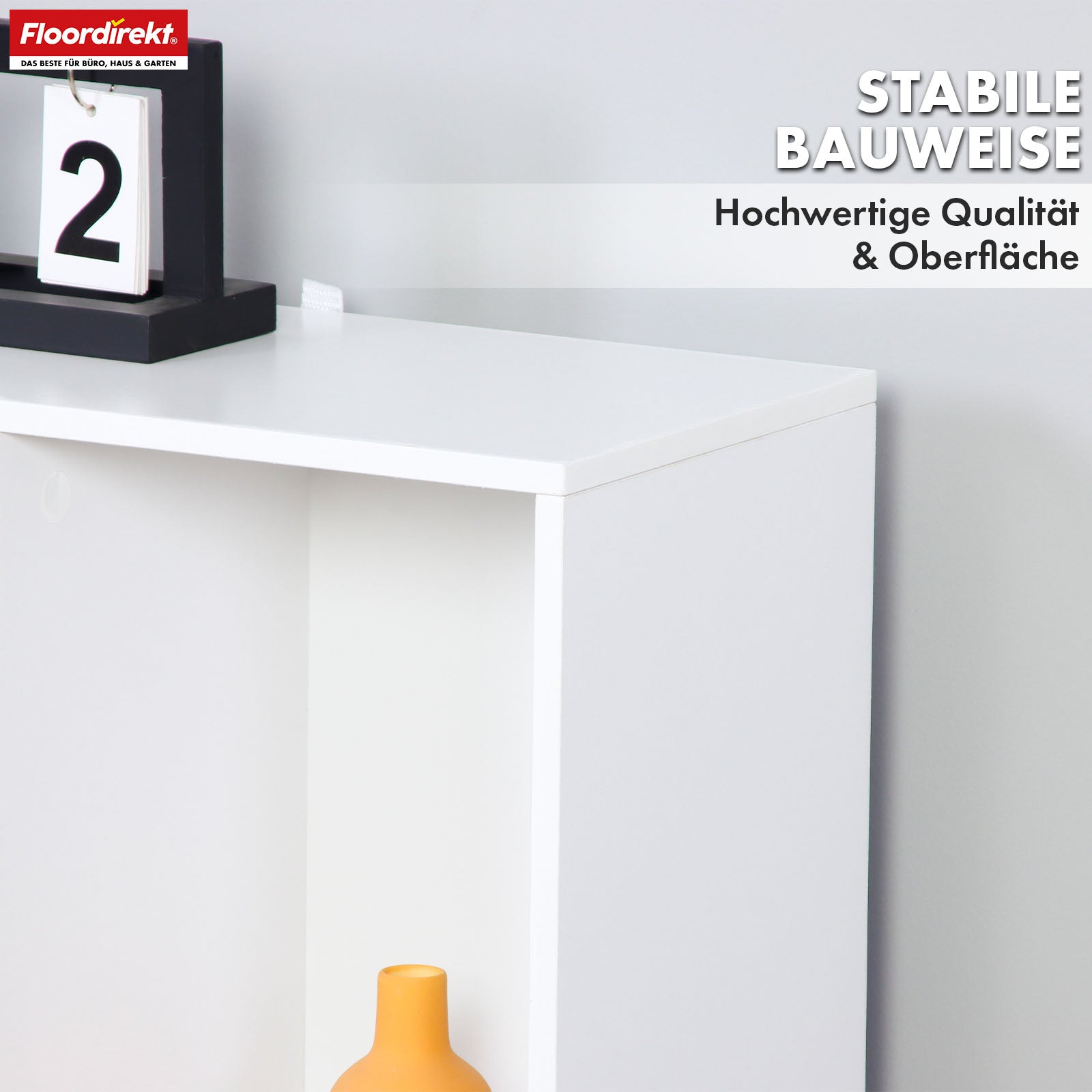 Bookcase | Arkansas | White MDF standing shelf with 5-9 shelves for books and home accessories