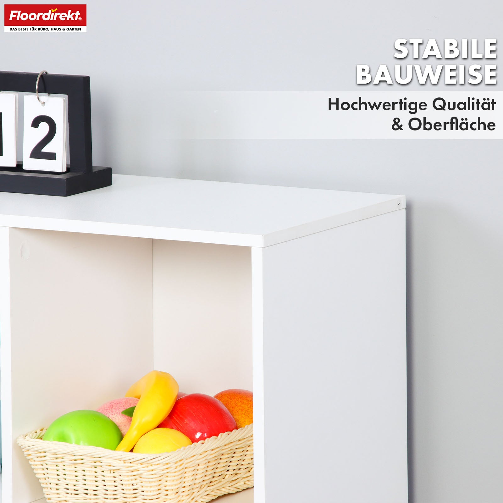 Bookcase | Connecticut | White MDF bookcase with shelves & doors, anti-tilt protection, 2 sizes