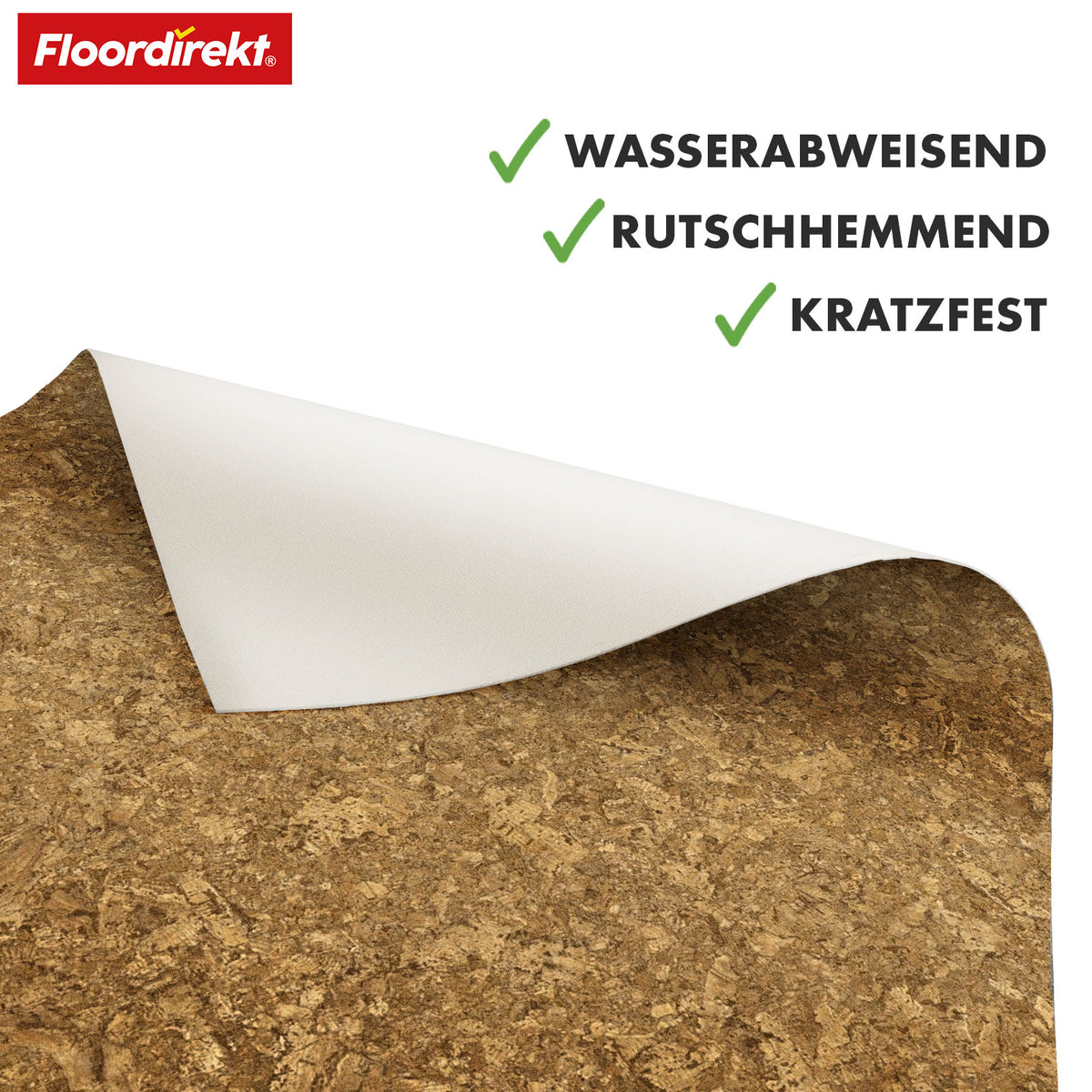 3D CV flooring | Kyara 620M | Robust vinyl flooring with natural cork look and sound absorption