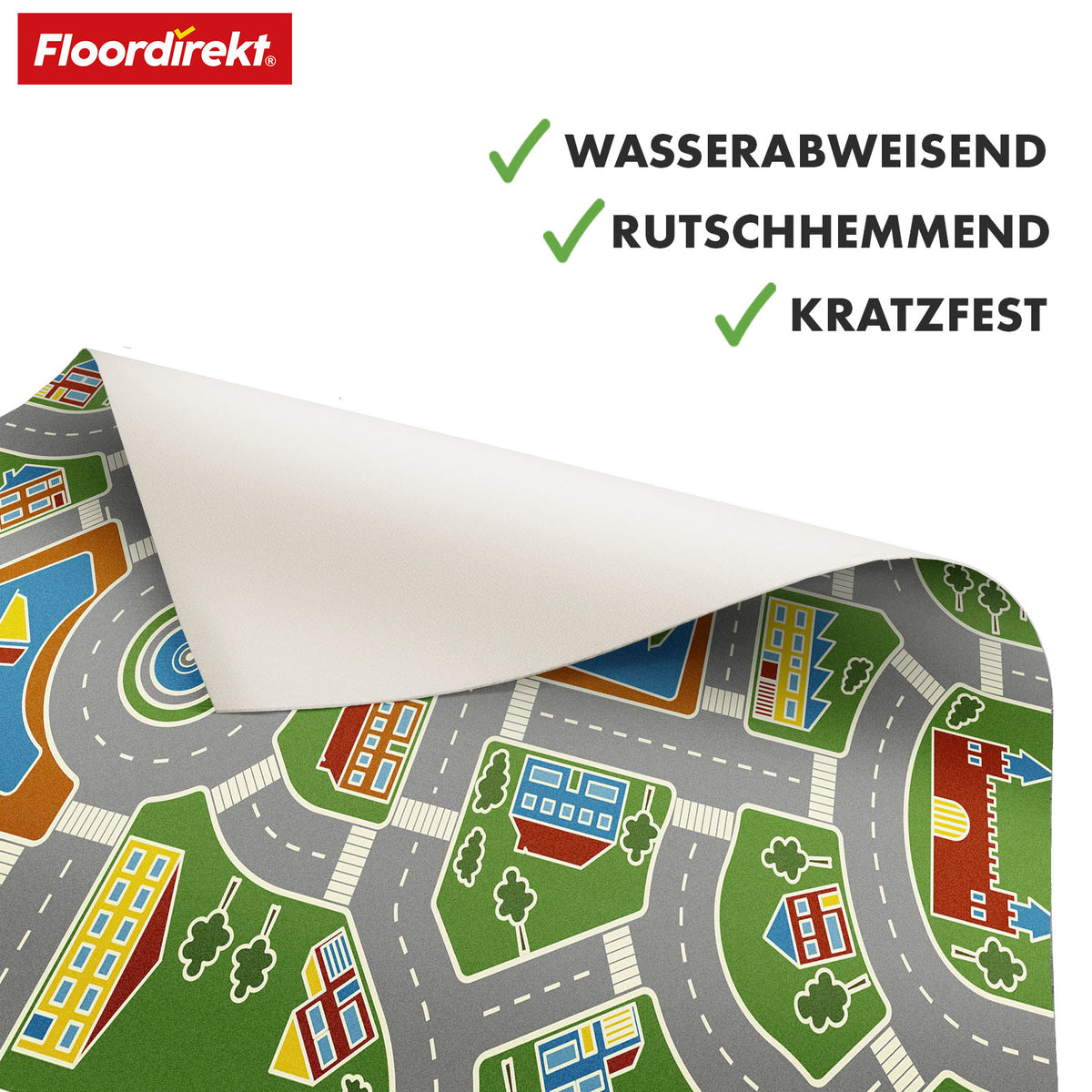 CV flooring | Roadtrip 547M | Vinyl flooring for children with road landscape