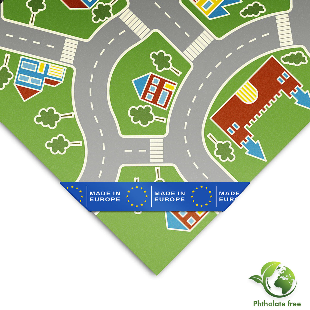 CV flooring | Roadtrip 547M | Vinyl flooring for children with road landscape