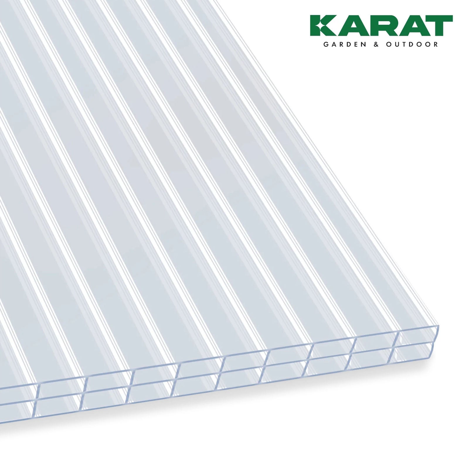 Polycarbonate Sheet | Double Wall Sheeting | 60.5 x 121 cm | For DIY, Roofing and Construction