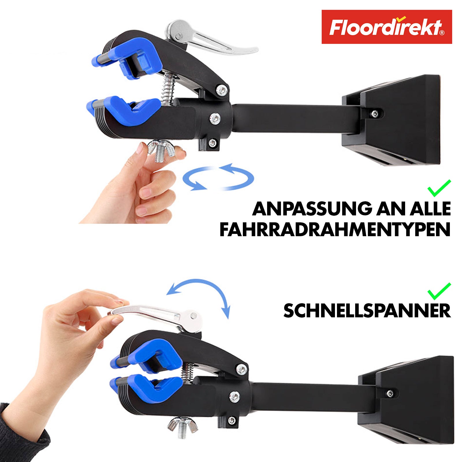 Bicycle wall mount | Levin | Compatible with most bicycle frames | Load capacity up to 20 kg