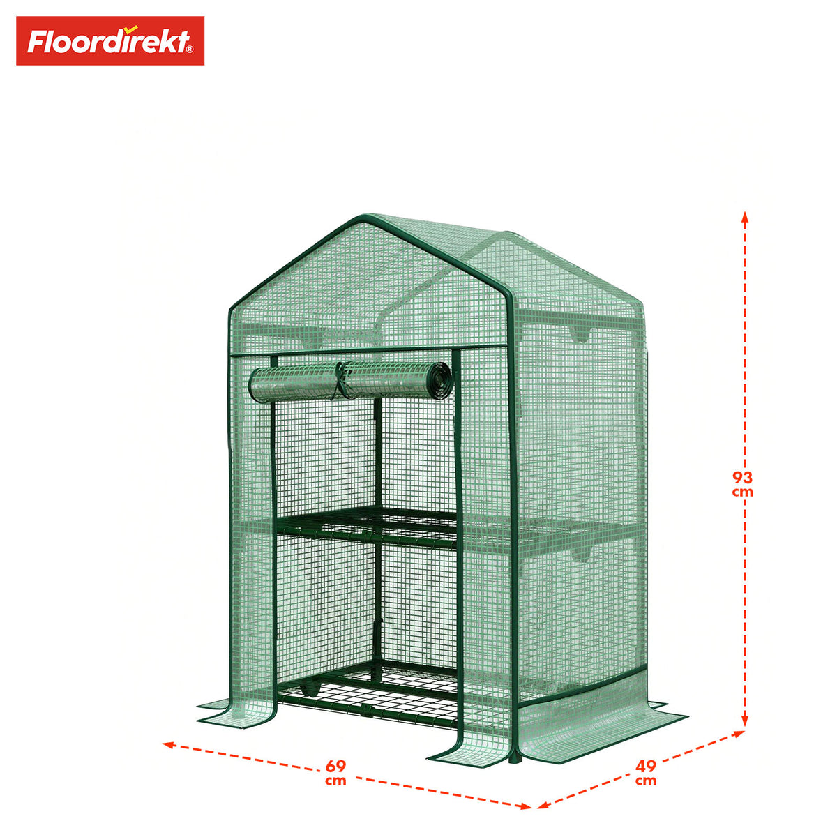 Greenhouse | Bloom | Weather-resistant greenhouse with robust steel frame | Compact plant house with a choice of 2, 3 or 4 shelves