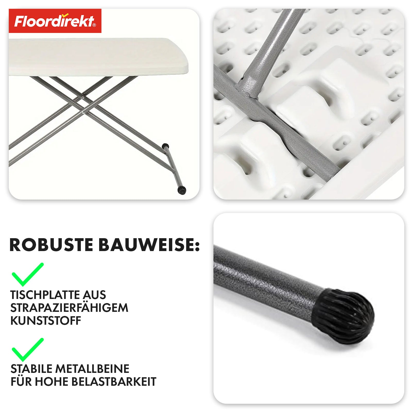Folding table | Nara | Versatile, stable and space-saving for every occasion | 75.5 x 49 cm
