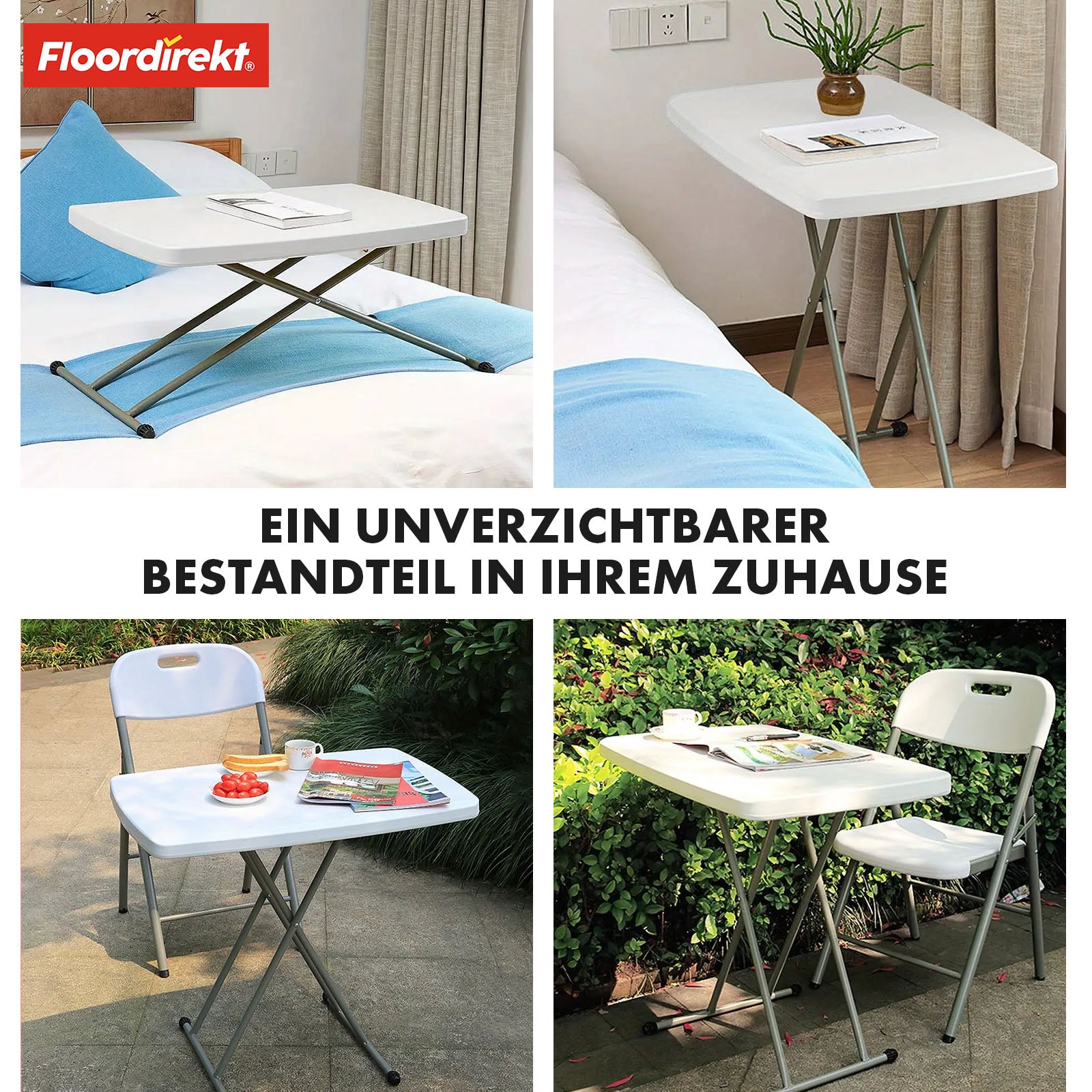Folding table | Nara | Versatile, stable and space-saving for every occasion | 75.5 x 49 cm