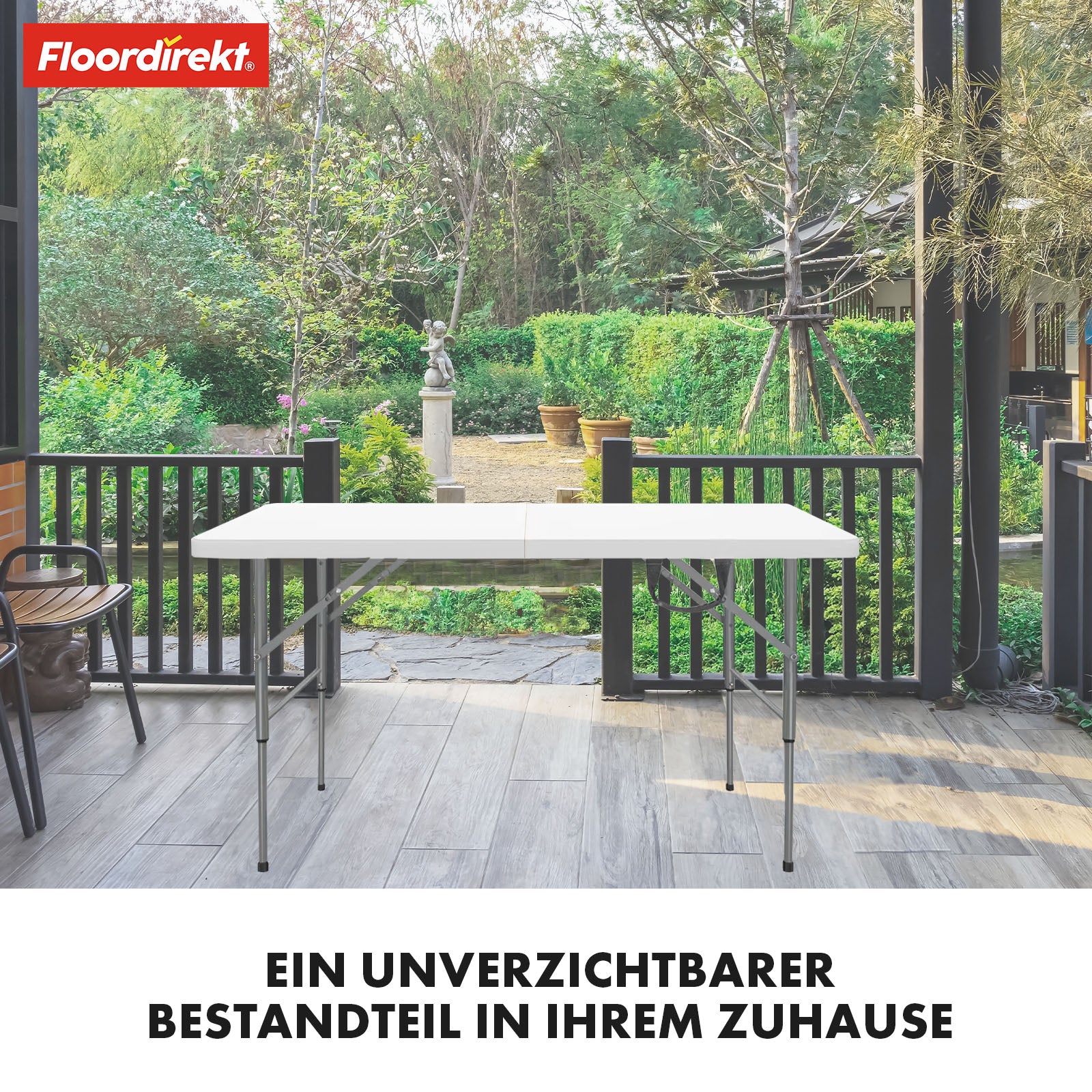 Folding table | Fukui | Weatherproof, stable and mobile for indoor and outdoor use | 120 x 60 cm