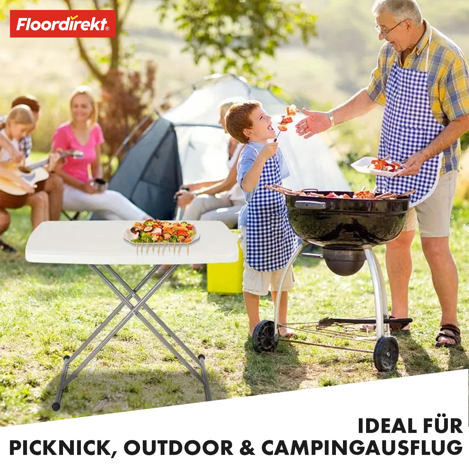 Folding table | Nara | Versatile, stable and space-saving for every occasion | 75.5 x 49 cm