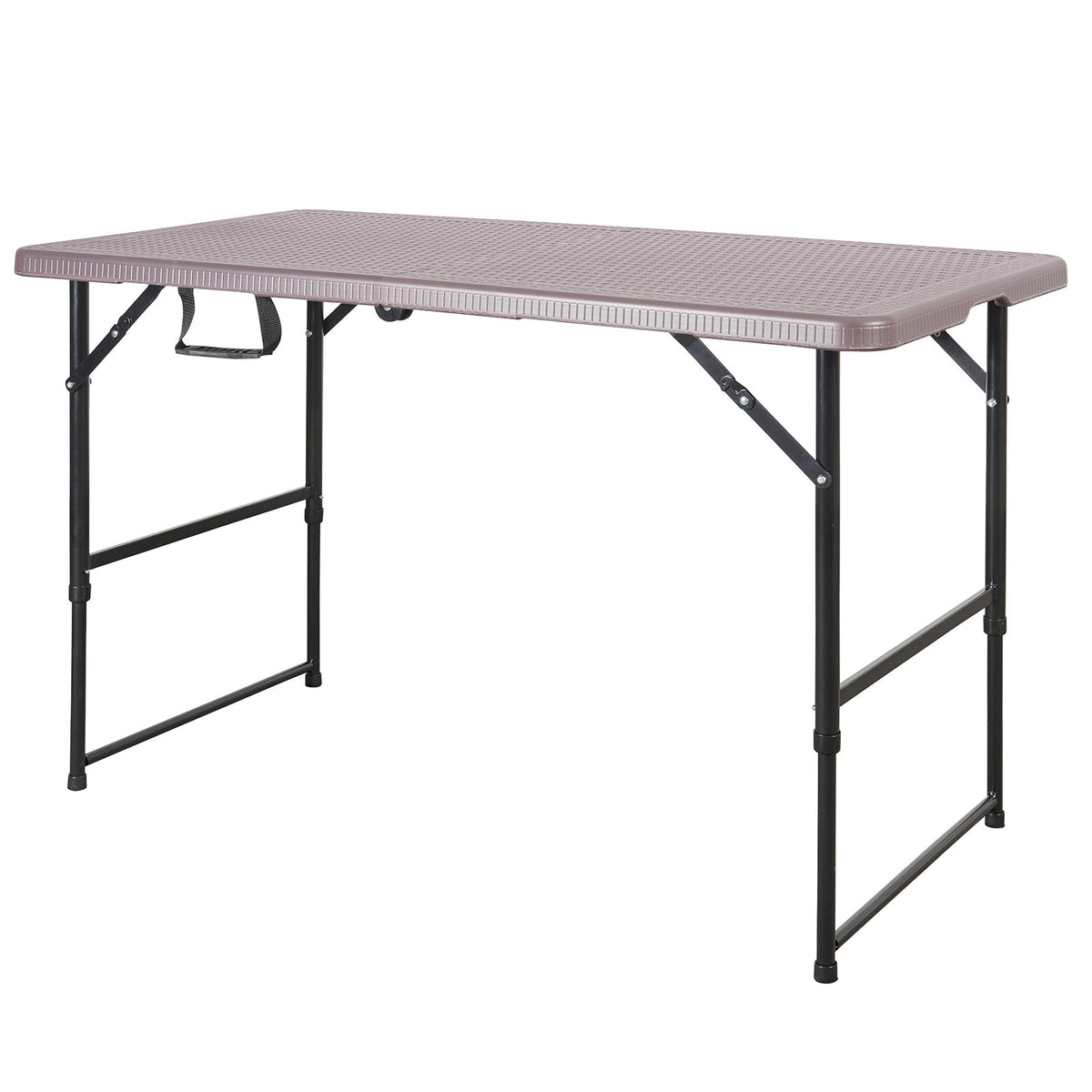 Folding table | Saga | Height-adjustable and weatherproof, ideal for garden and camping | 120 x 60 cm