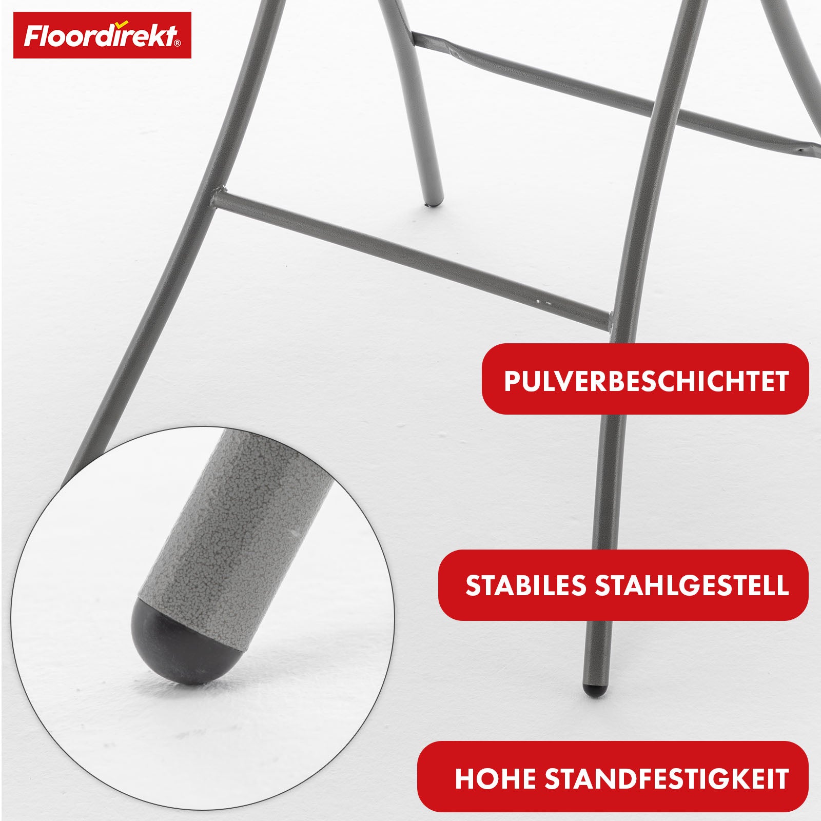 Folding table | Nagano | Round white foldable garden table | 80 cm diameter