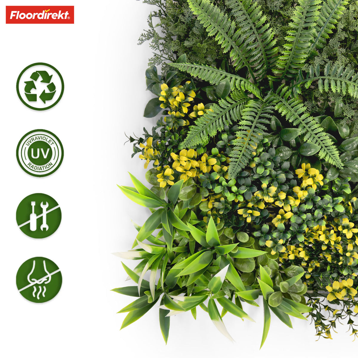 Plant wall | Multielements | Versatile and easy-care green oasis for your interior design | 50 x 50 cm