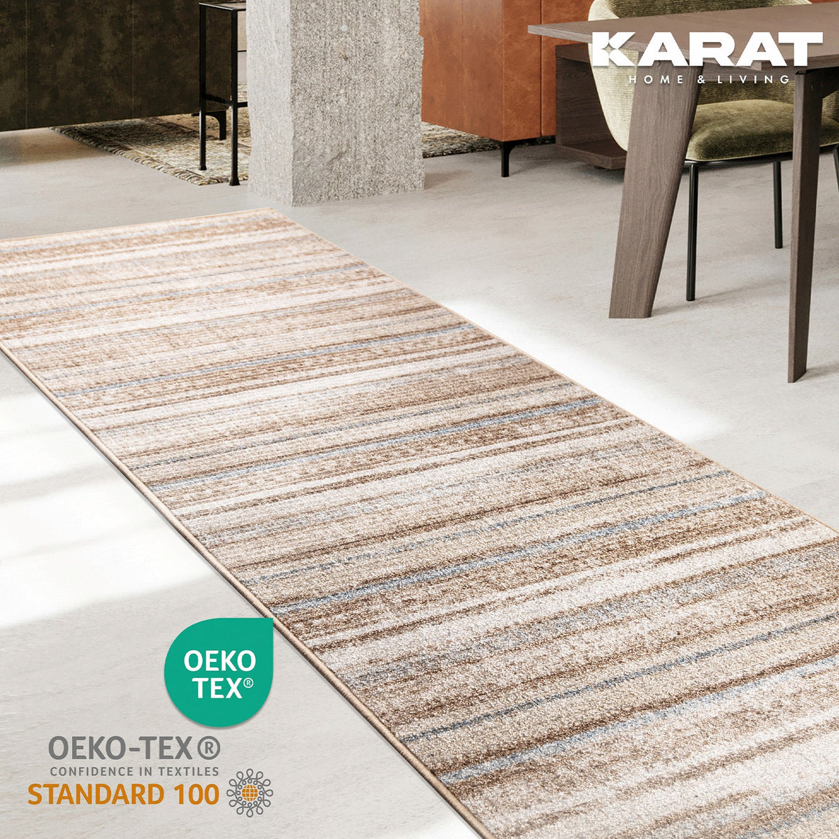 ✂ Made-to-measure carpet runner | Amalfi | Modern living room rug | Width: 80 cm