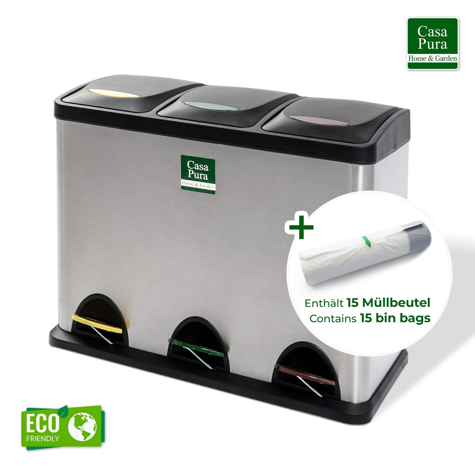 F1_fd-31021 | 3 x 8 liters - 24 liters (Incl. garbage bags)