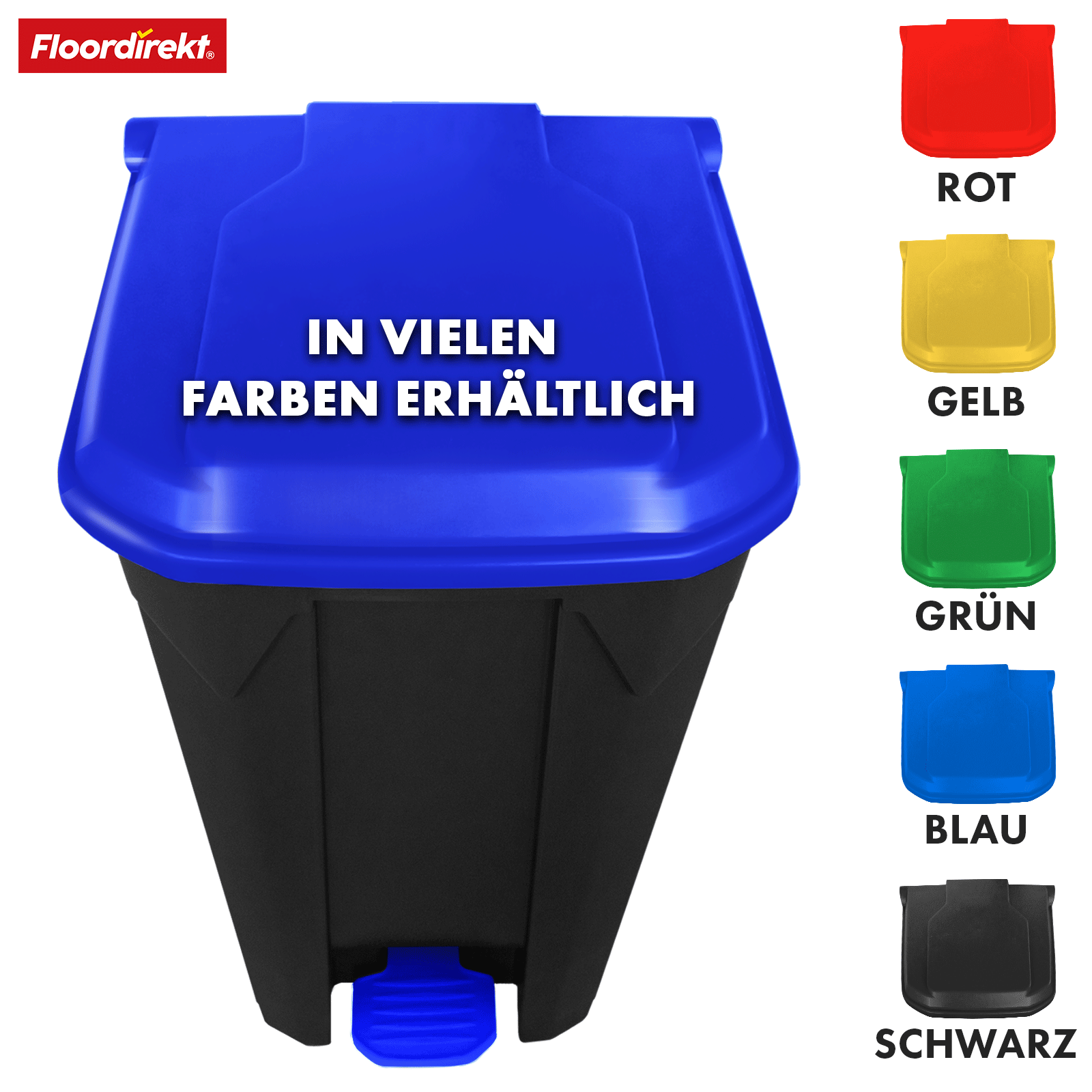 Waste bin | Olaf | Robust step-on waste bin | For household, office & commercial use | Various colours & sizes