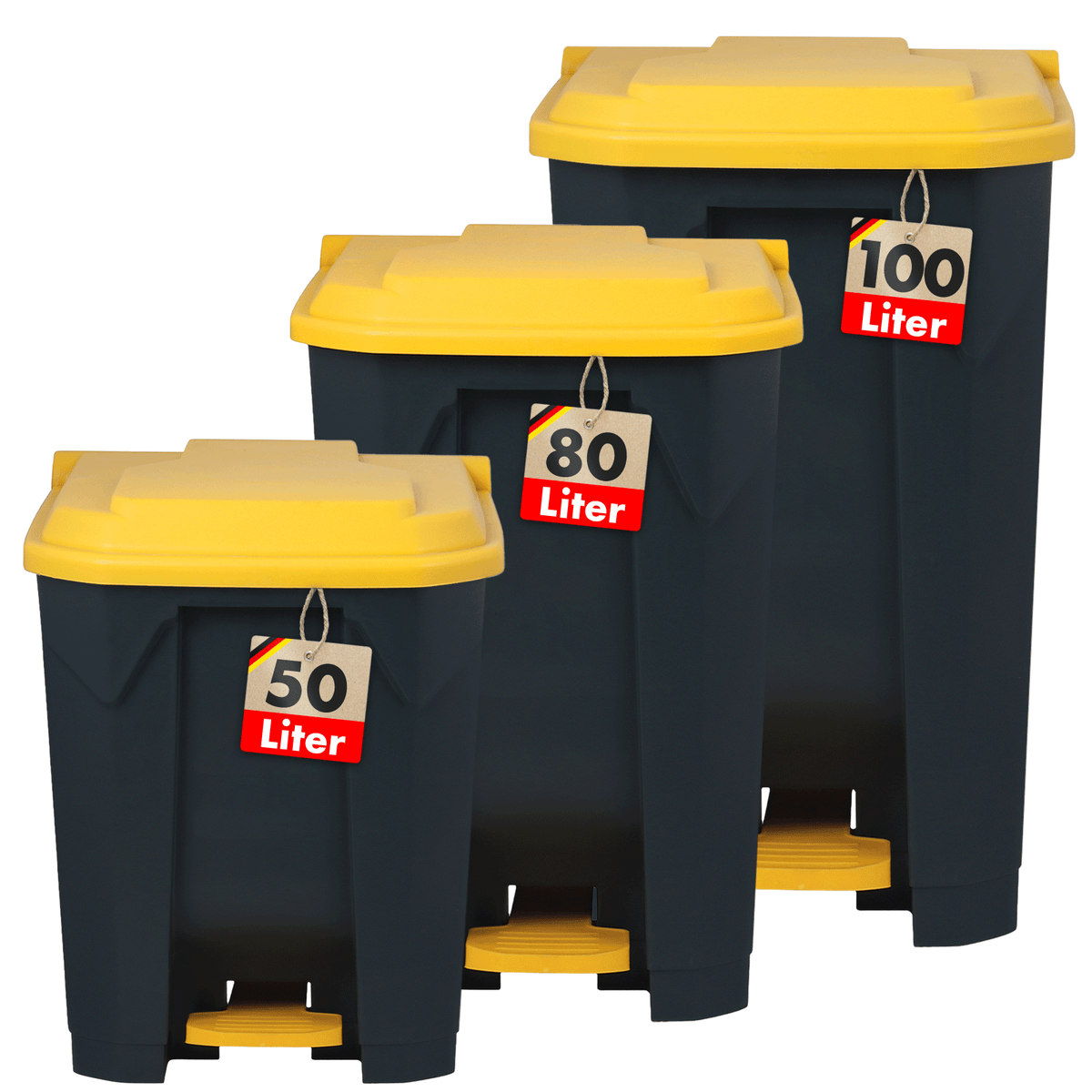 Waste bin | Olaf | Robust step-on waste bin | For household, office & commercial use | Various colours & sizes