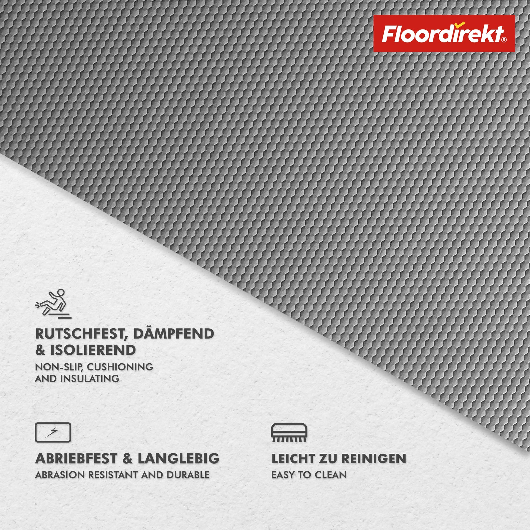 PVC flooring | Hexagon | Robust 2 mm vinyl flooring, easy to clean and slip-resistant | Available in several colours
