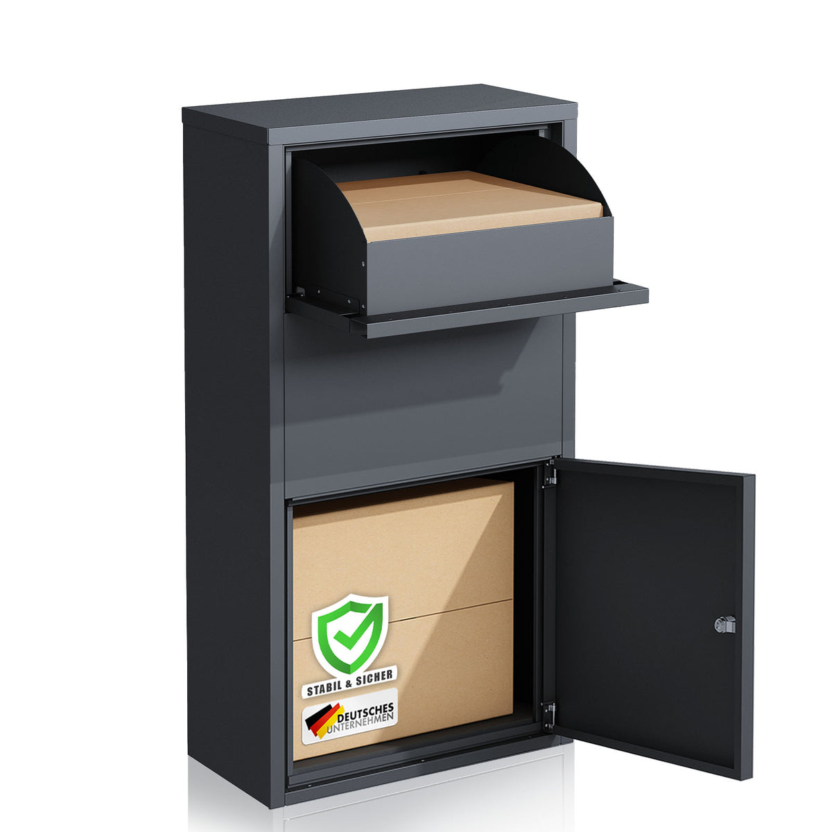 Parcel box | Clement | Practical parcel box with flap system & lock | Weatherproof & easy to assemble