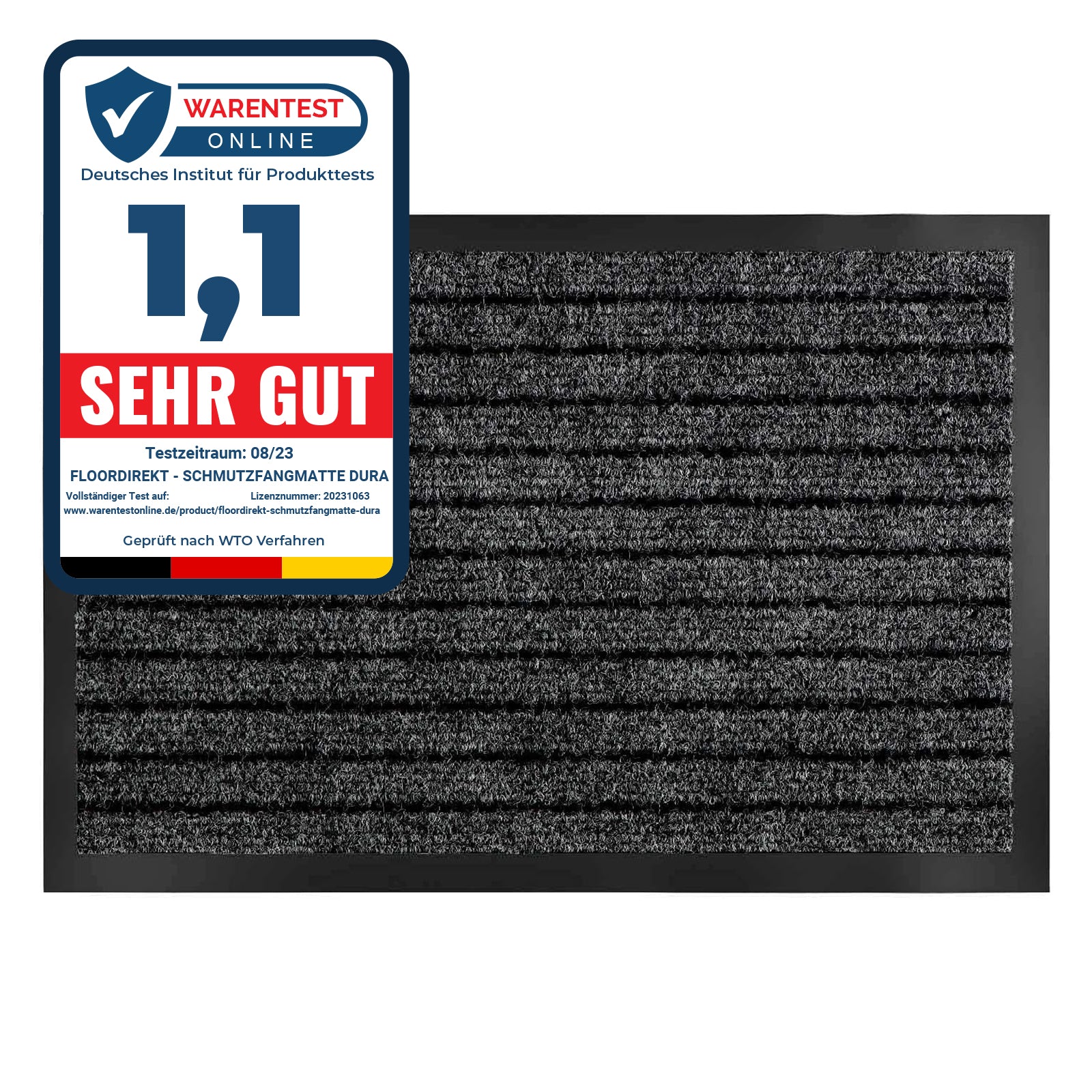 Notrax 138 Uptown Entrance Mat - 3'x5' Charcoal, 3/8" Thick, Heavy-Duty For Upscale Entrances - View #10