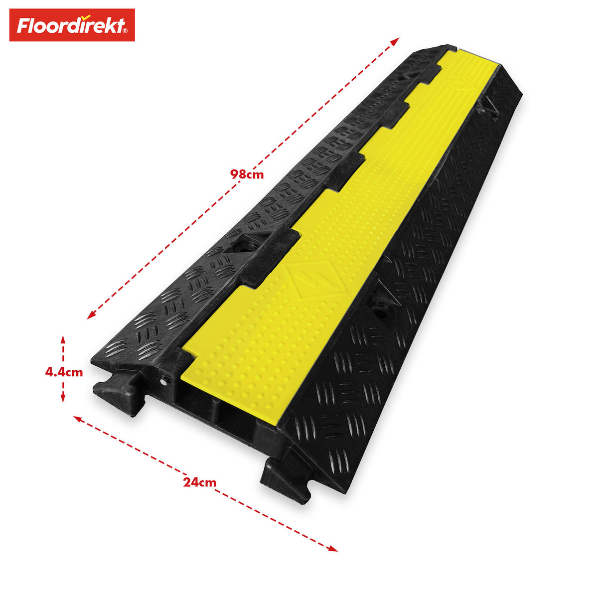 Cable bridge | Peak | Sturdy rubber bridge with 2 cable ducts and extension option for secure protection