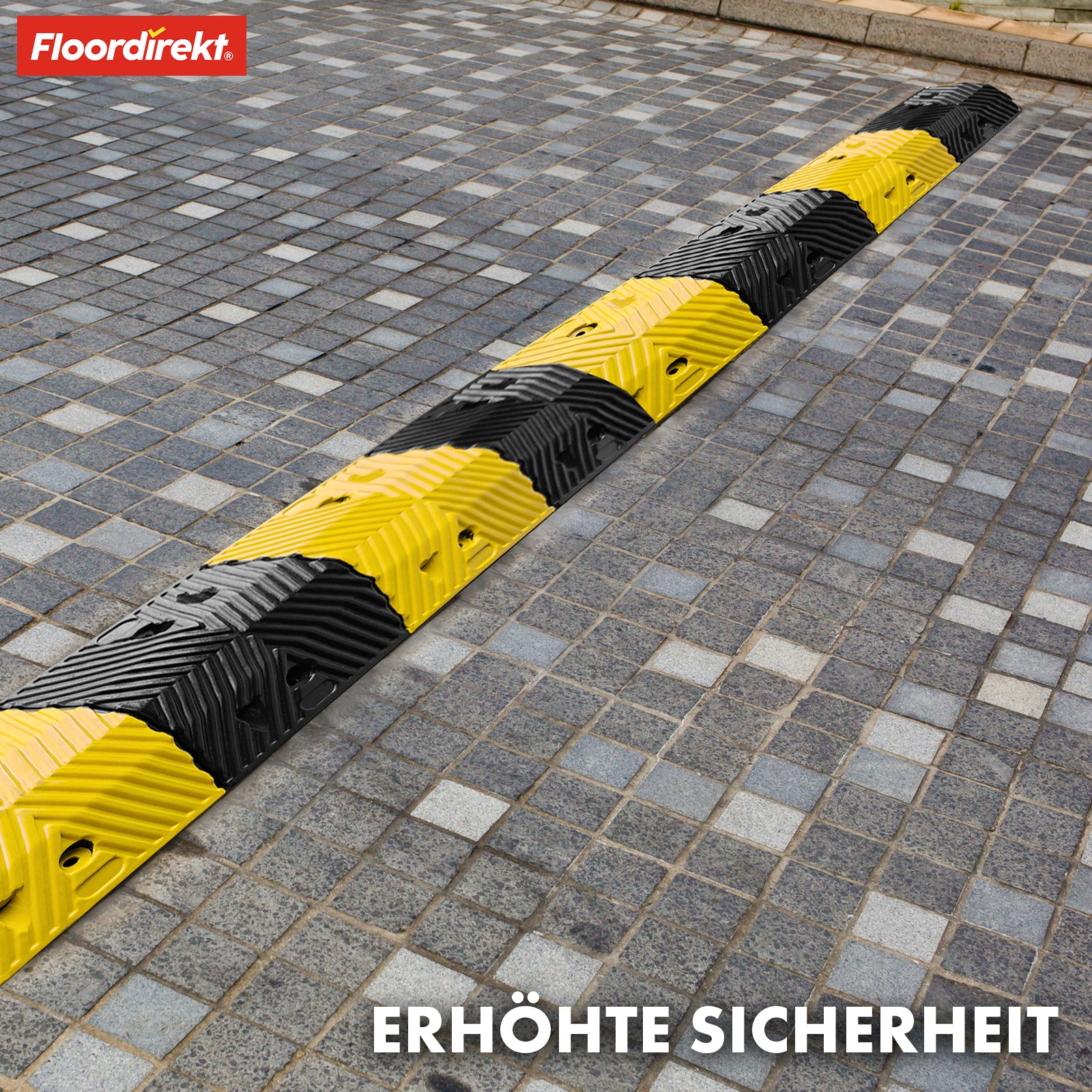 Rubber speed bump | Kenya | High-quality, black and yellow speed bump for effective speed limitation