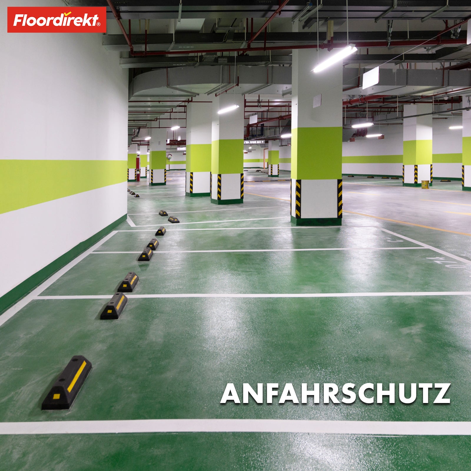 Car park barrier | Fuji | Robust and weatherproof solution with high visibility for safe parking | 56 x 10 x 15 cm