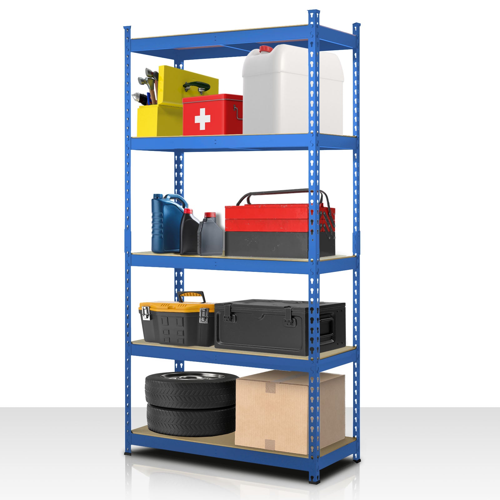 Heavy-duty shelving | Rhino | Storage shelving with 5 shelves | 1050 kg load capacity | Innovative plug-in system | In various colors & sizes